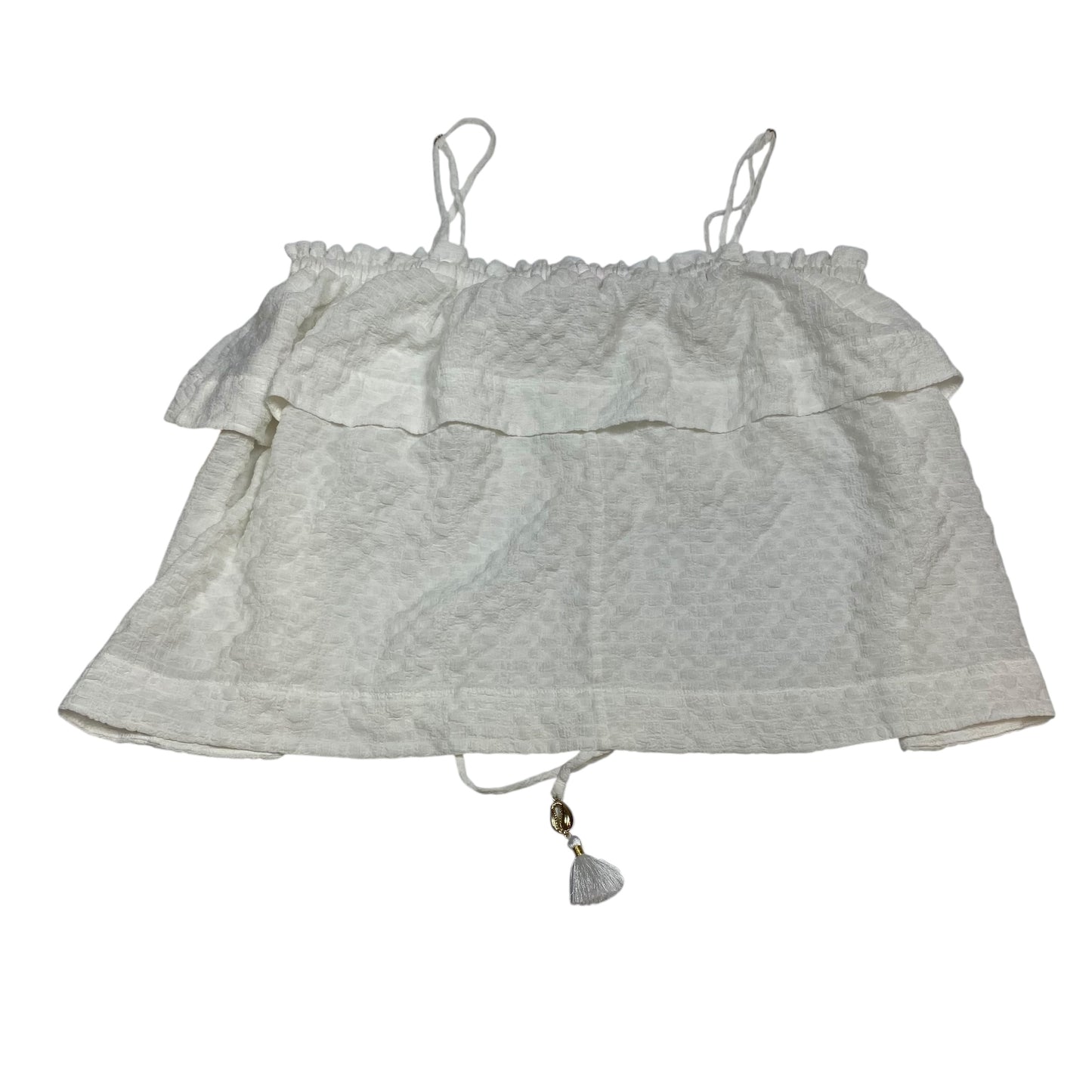 Top Sleeveless Designer By Lilly Pulitzer In White, Size:L