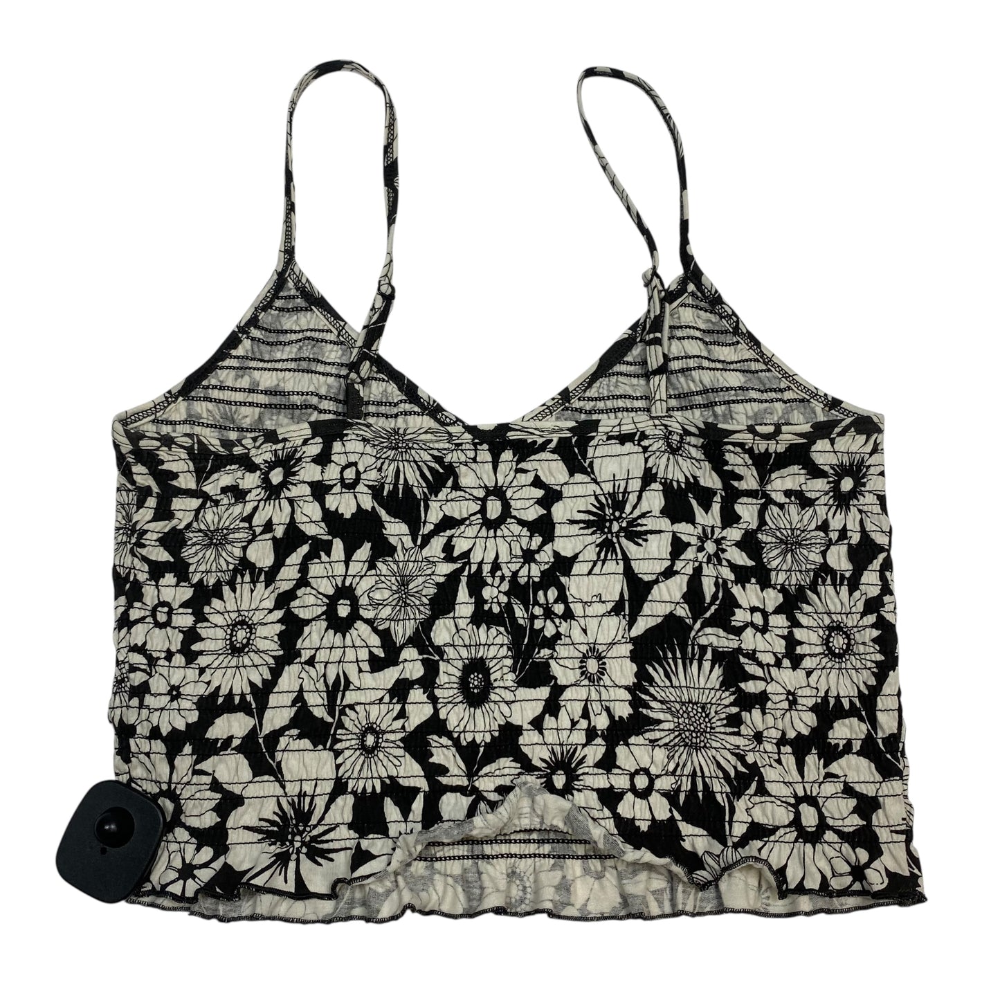 Top Sleeveless By American Eagle In Cream & Grey, Size:M