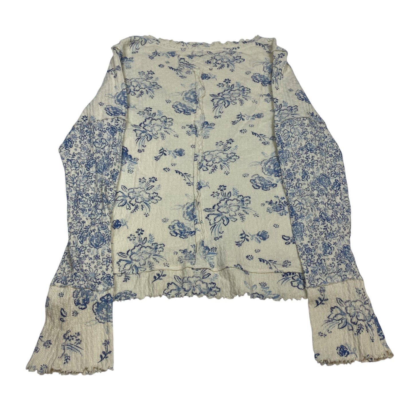 Top Ls By We The Free In Blue & Cream, Size:L