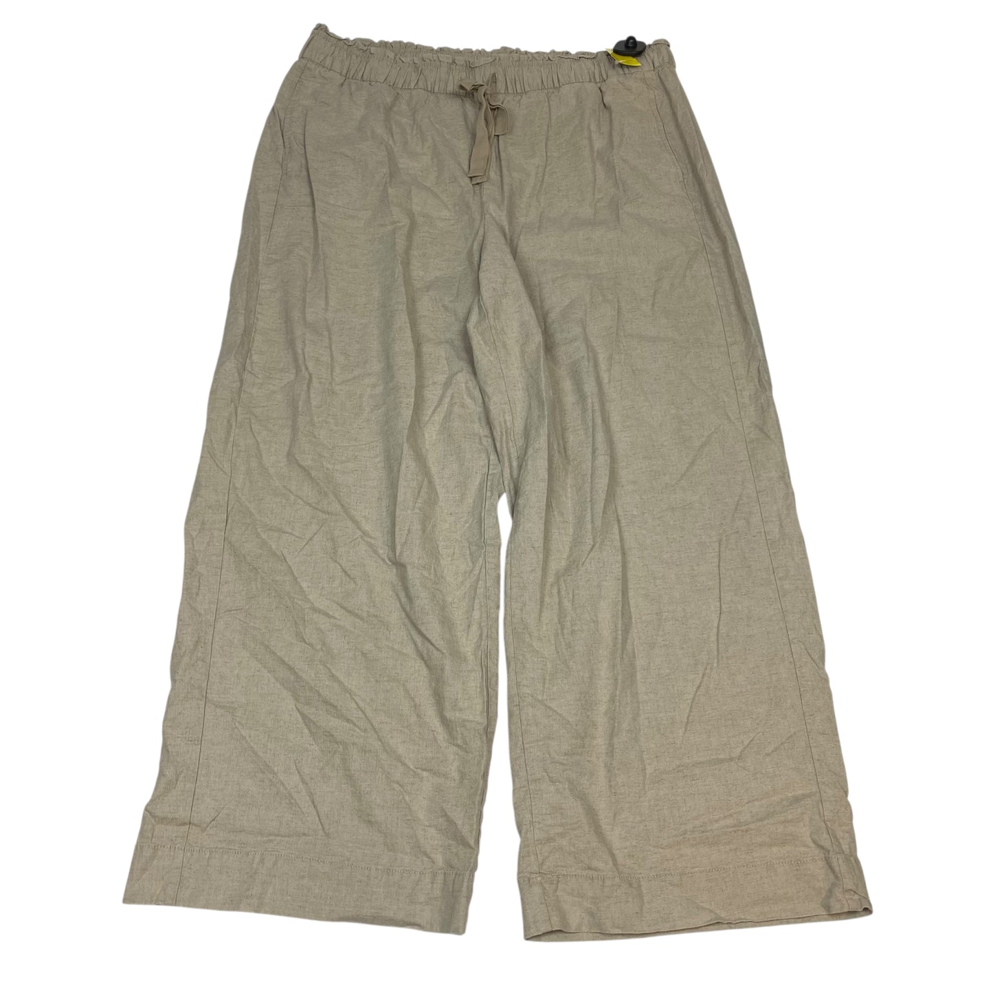 Pants Linen By Lane Bryant In Tan, Size:1X