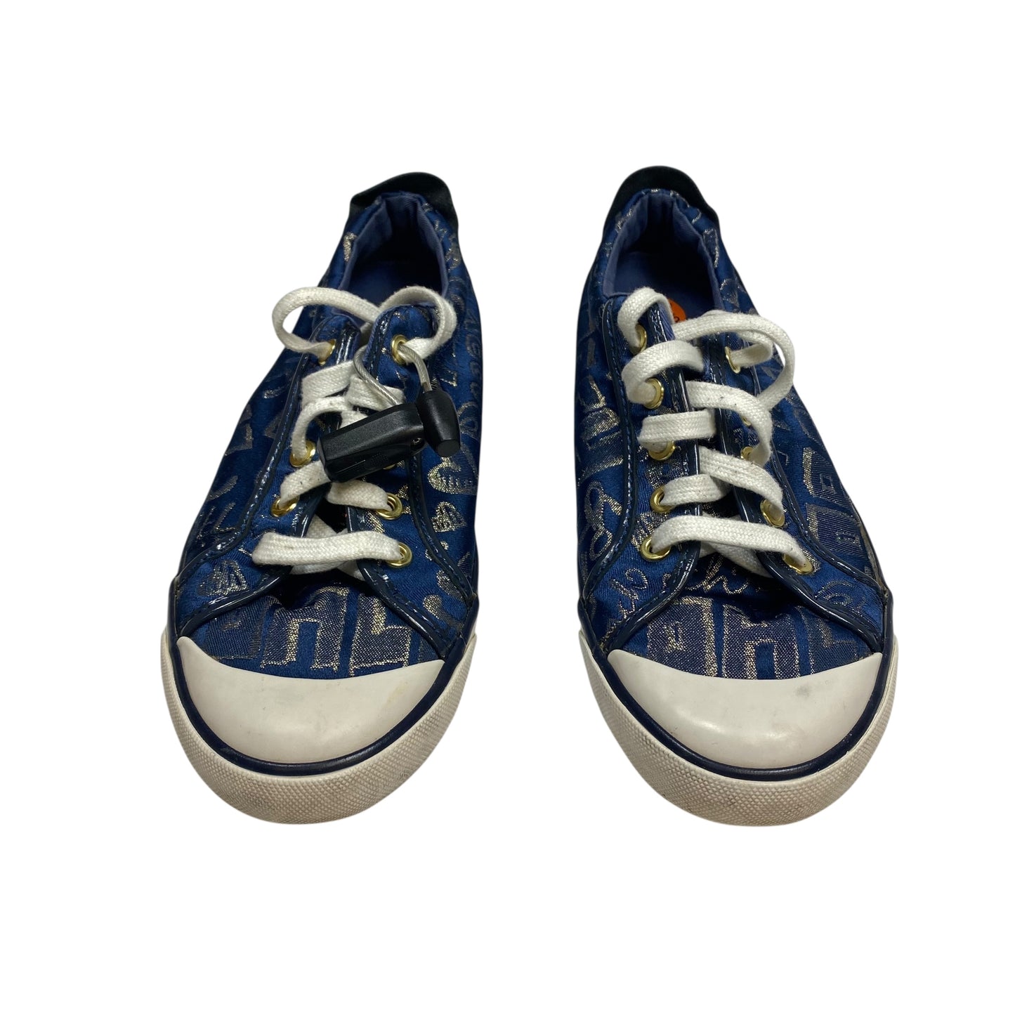 Shoes Designer By Coach In Blue & Gold, Size:8.5