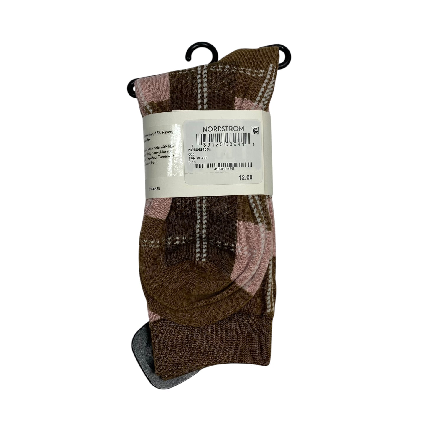 Socks By Nordstrom In Brown & Pink, Size:Osfm