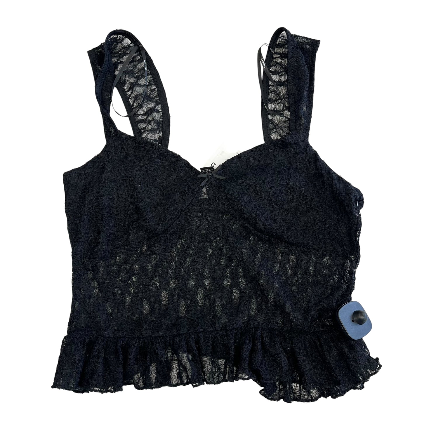 Top Sleeveless By Forever 21 In Black, Size:L