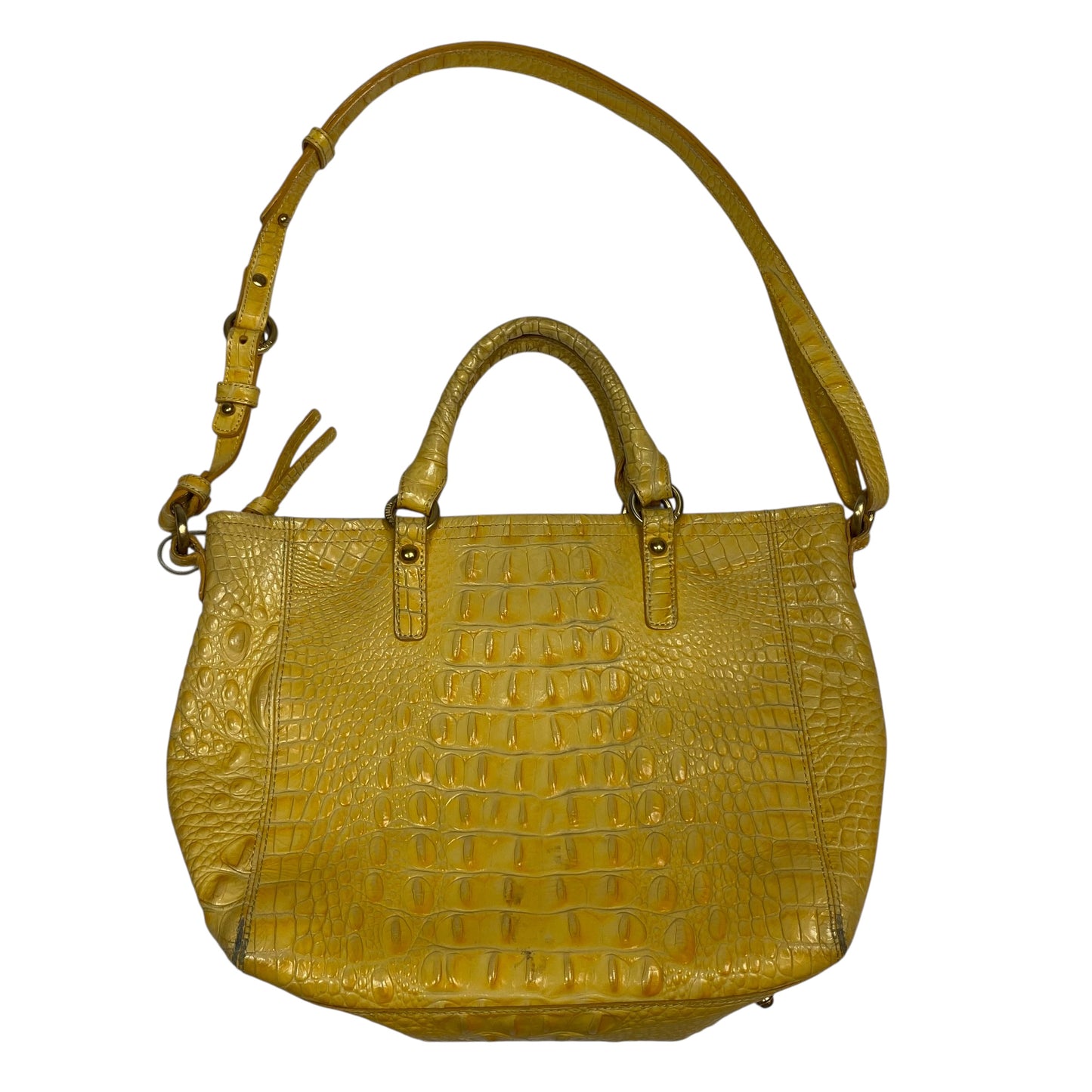 Handbag Designer By Brahmin In Yellow, Size:Medium