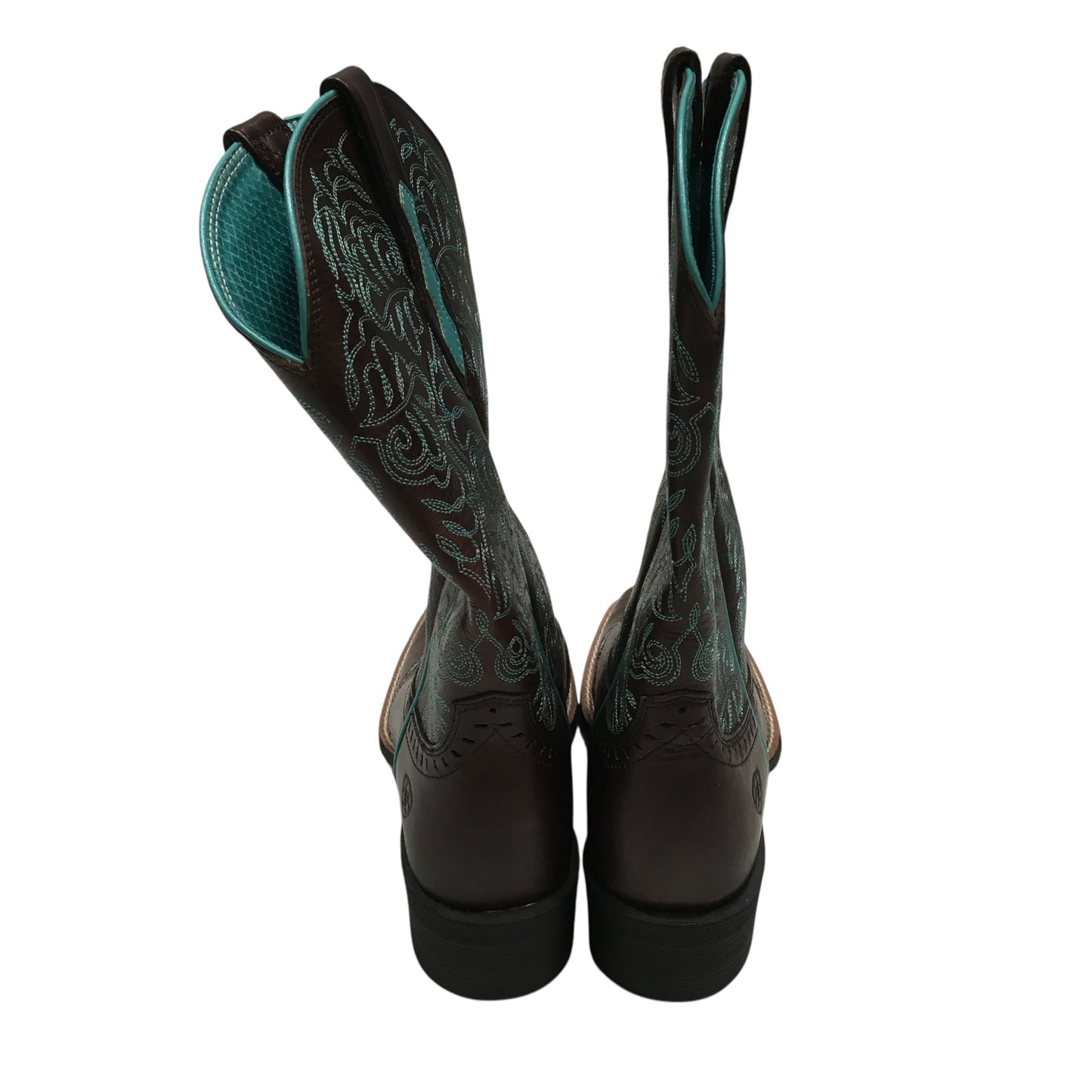 Boots Western By Ariat In Brown & Green, Size:7