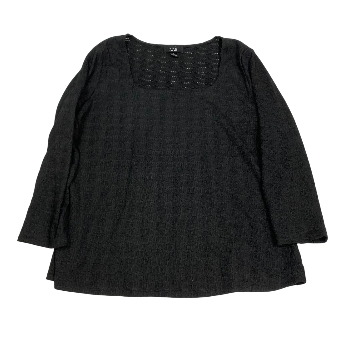 Top Ls By Agb In Black, Size:L