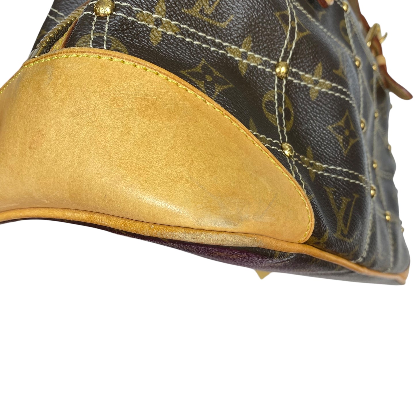 Handbag Luxury Designer By Louis Vuitton In Brown, Size:Medium