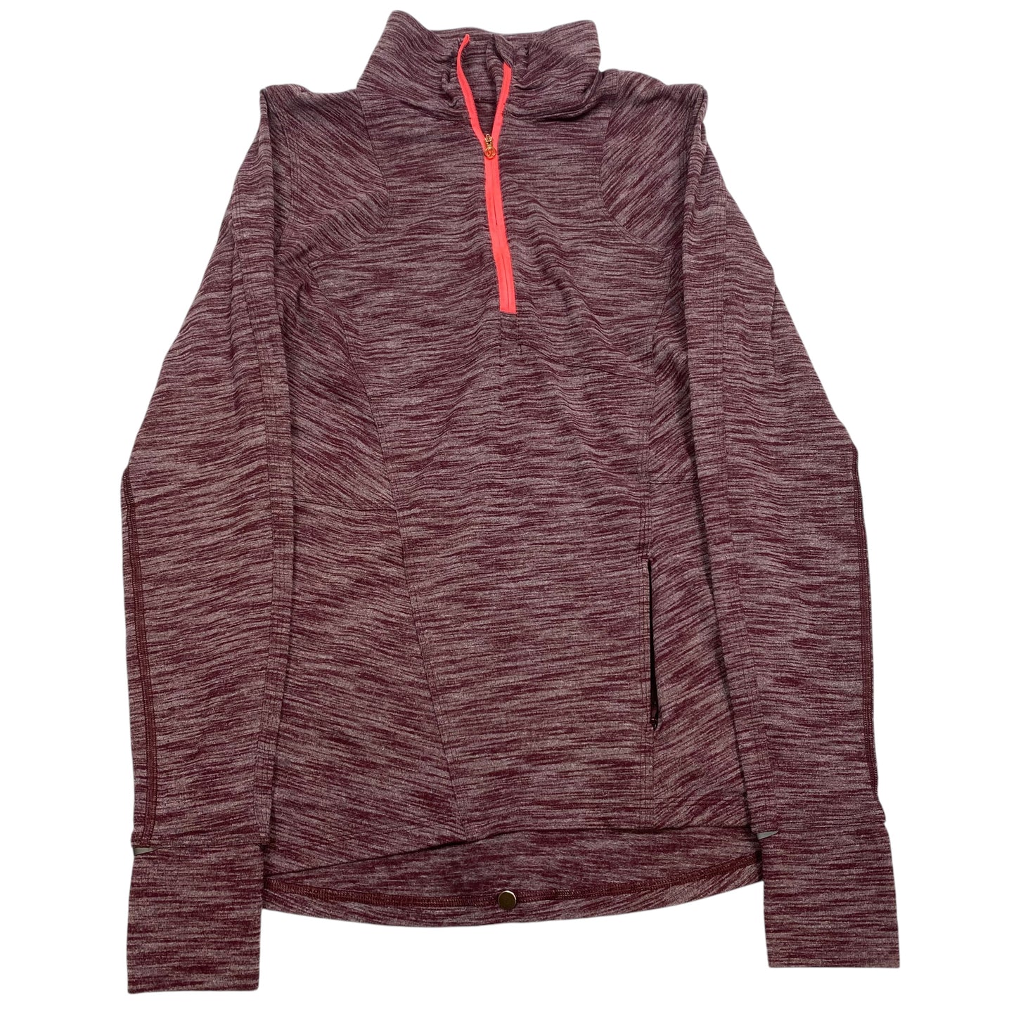 Athletic Top Long Sleeve Collar Designer By Lululemon In Red, Size: 6