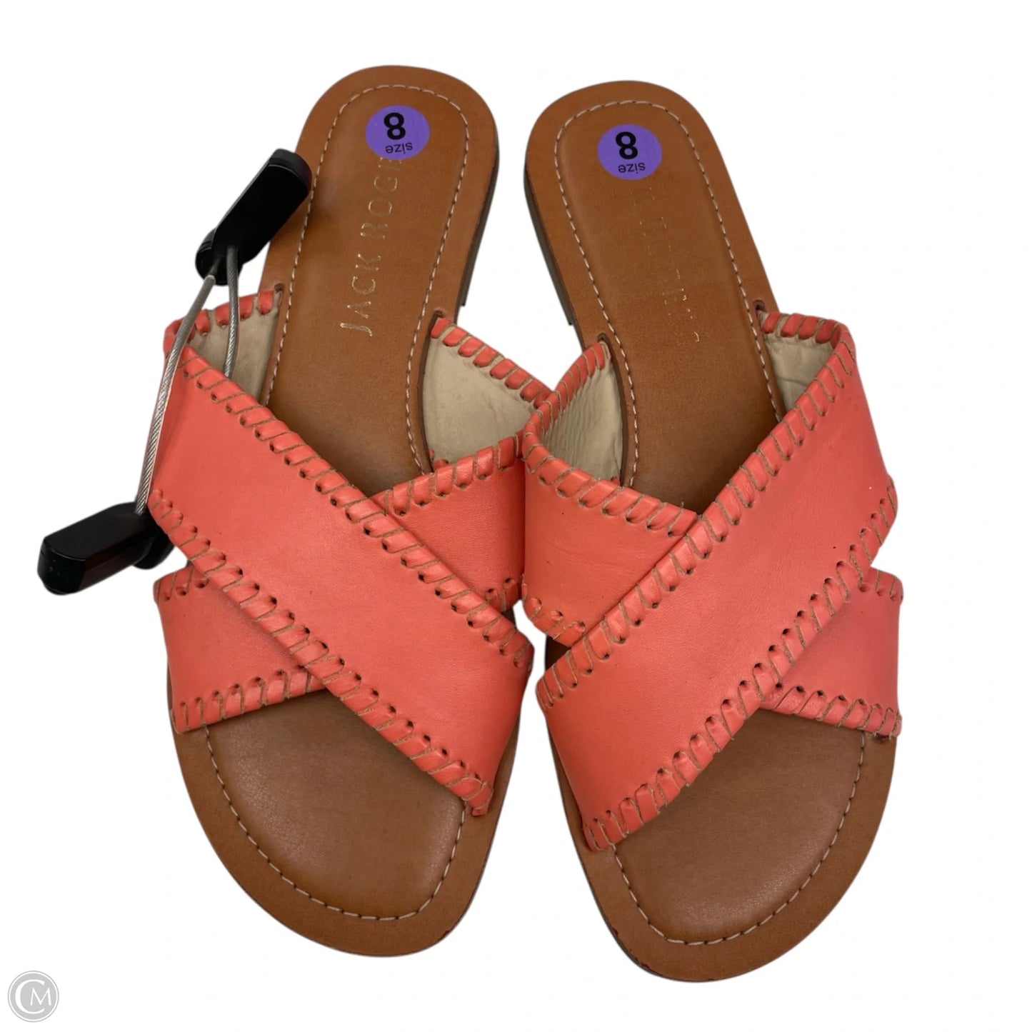 Sandals Designer By Jack Rogers In Coral, Size: 8