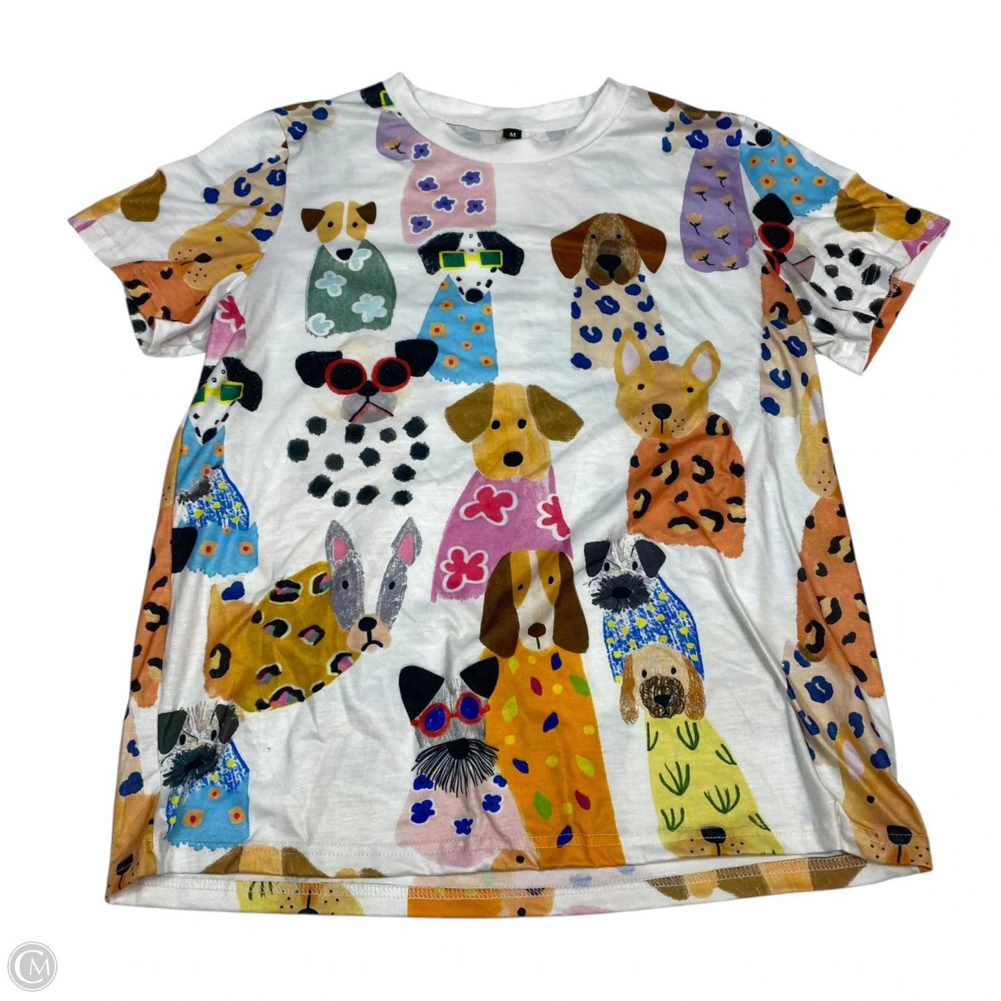 Top Short Sleeve By Cmf In Multi-colored, Size: M