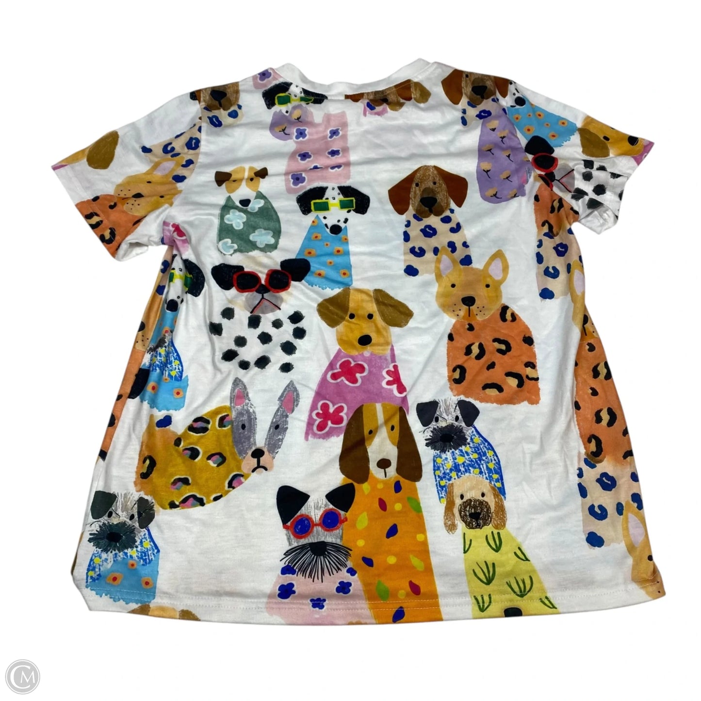 Top Short Sleeve By Cmf In Multi-colored, Size: M