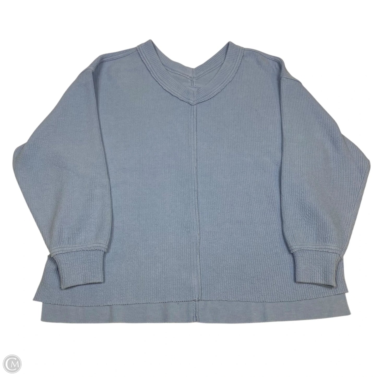 Top Long Sleeve By Aerie In Blue, Size: S