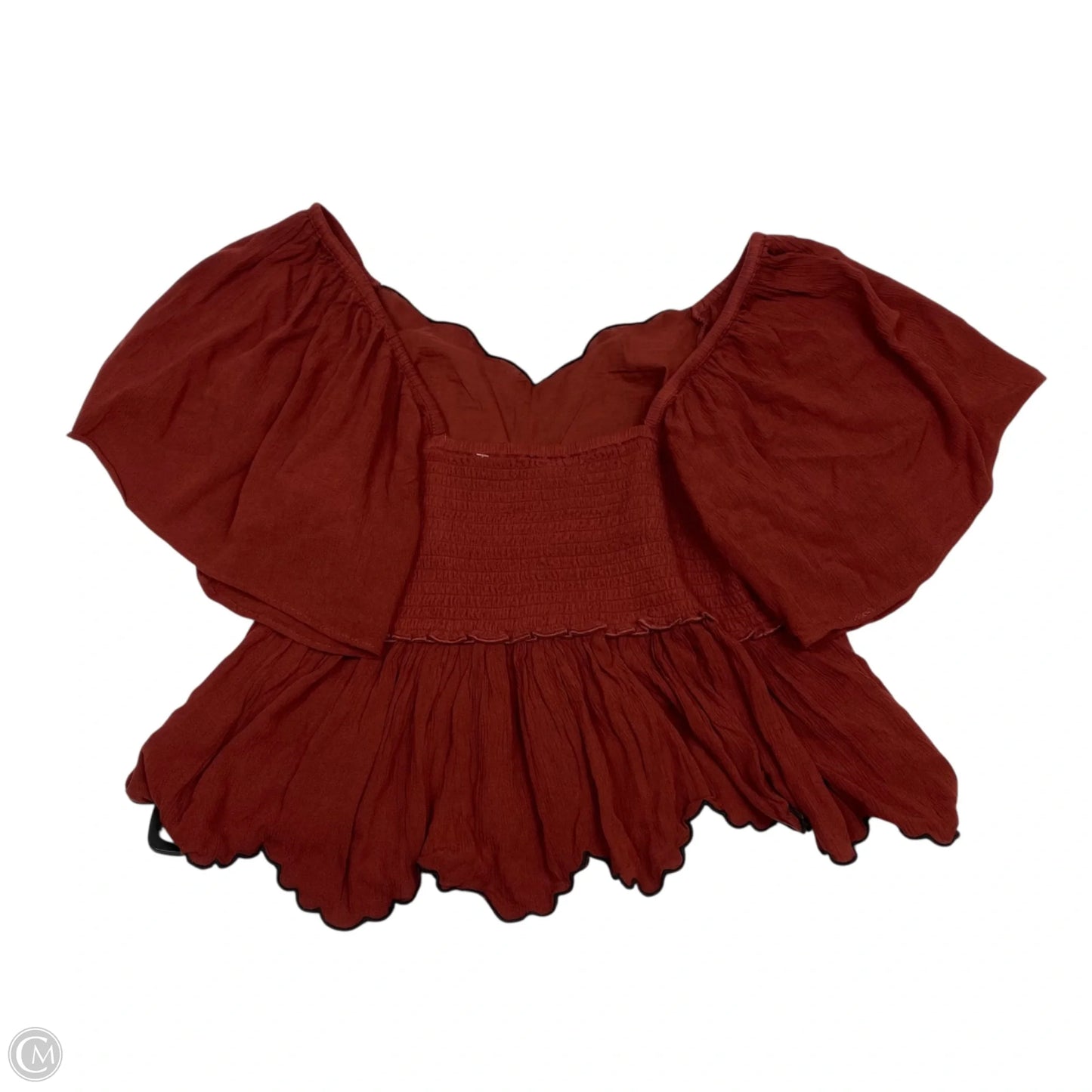 Top Short Sleeve By Shyanne In Black & Red, Size: L