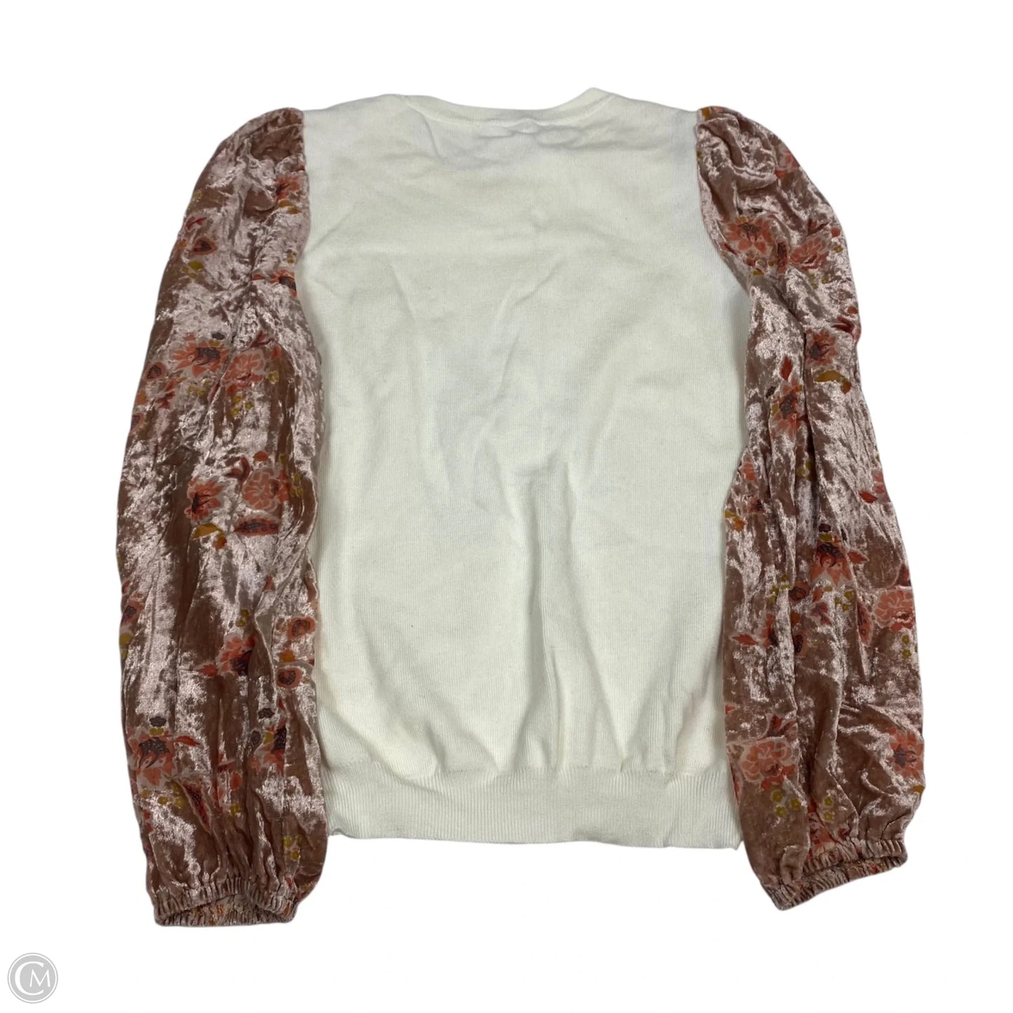 Top Long Sleeve By Cato In Cream & Pink, Size: L