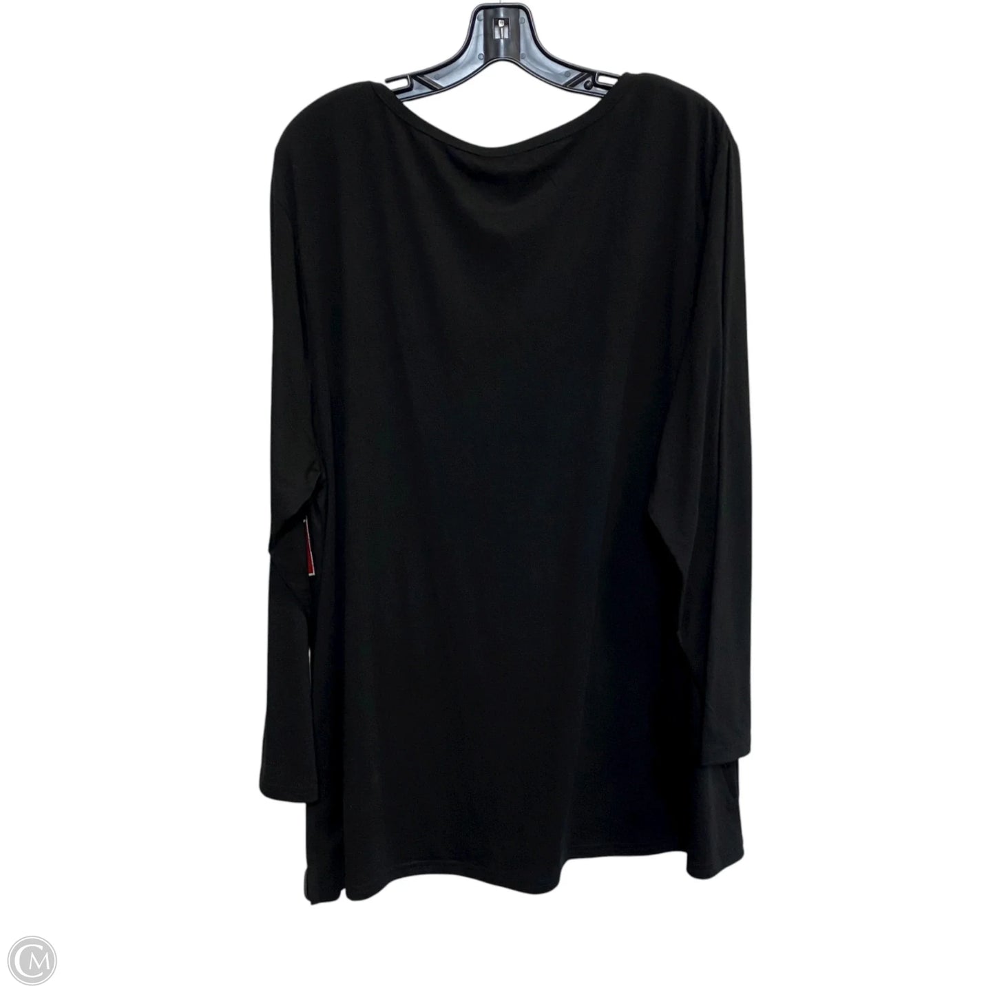 Top Long Sleeve By Rosriss In Black, Size: 3x