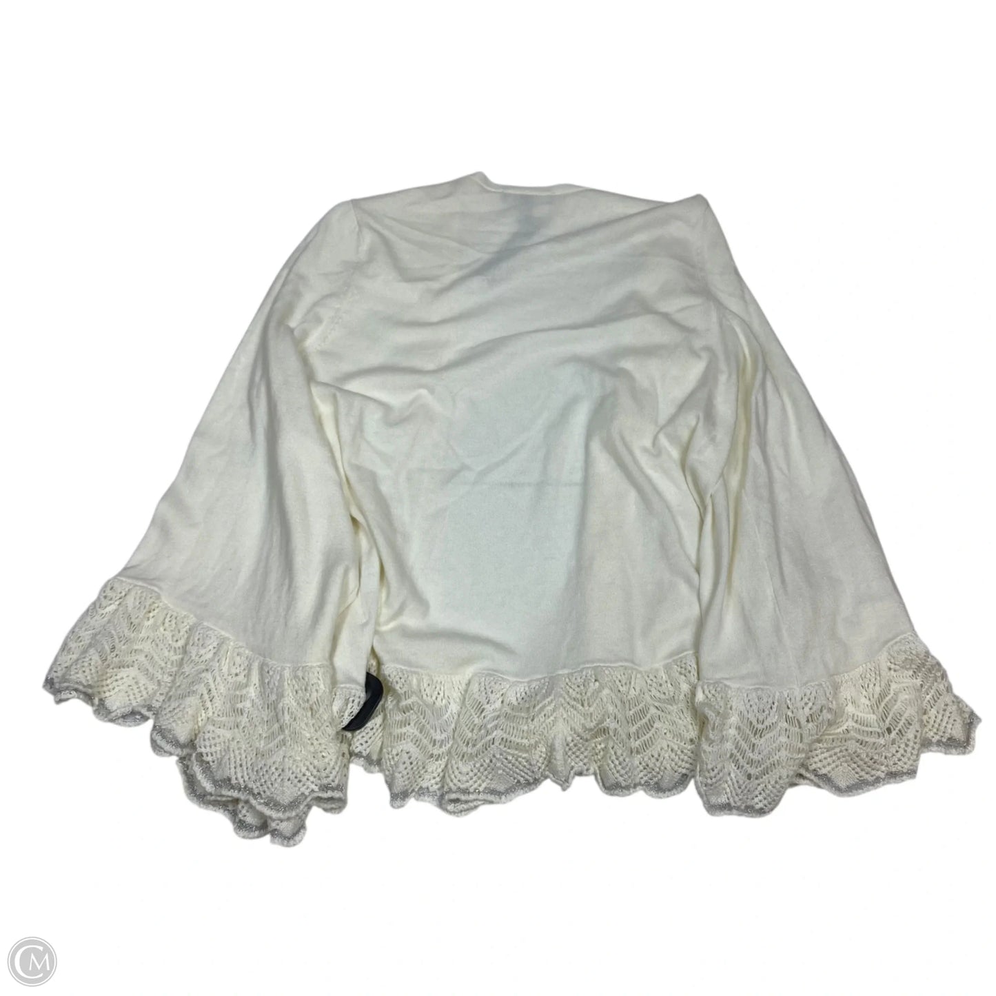 Sweater Cardigan By Limited In Cream, Size: M
