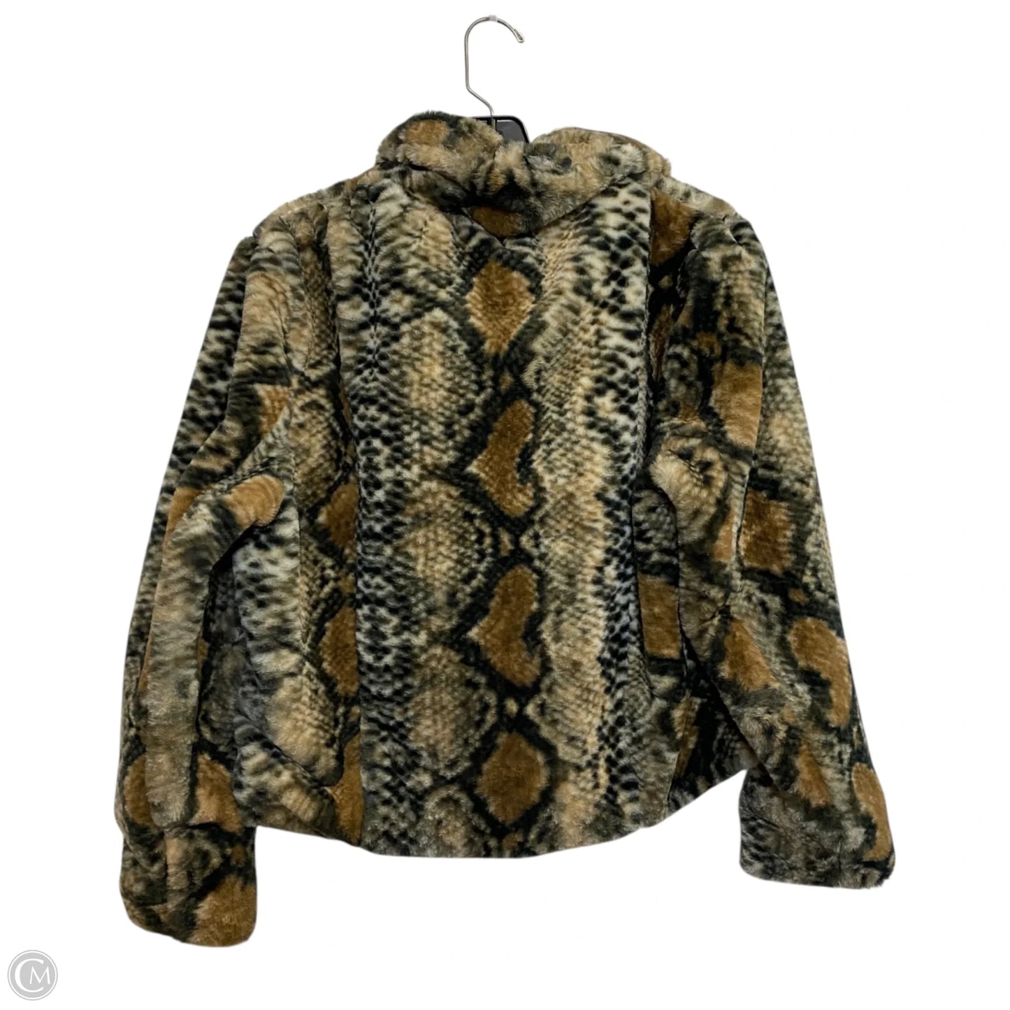 Jacket Faux Fur & Sherpa By Blanknyc In Snakeskin Print, Size: M
