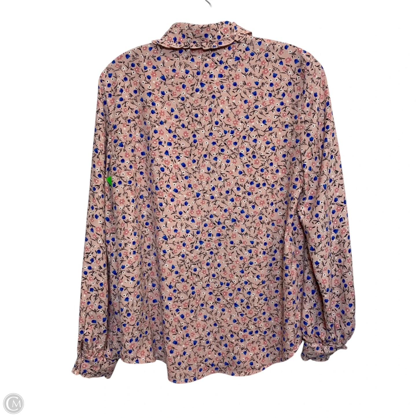 Blouse Long Sleeve By Zara In Pink, Size: M