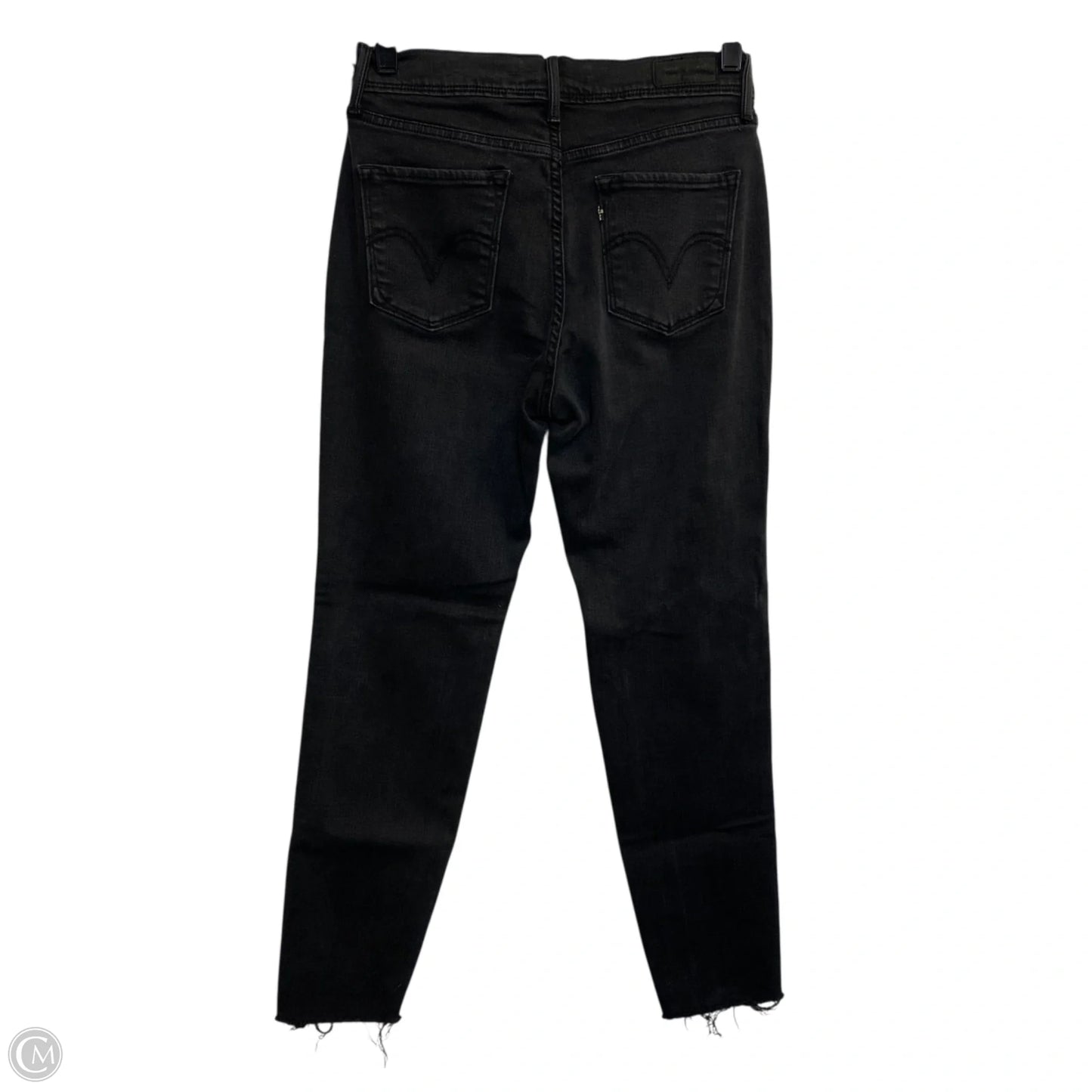 Jeans Skinny By Levis In Black Denim, Size: 6p