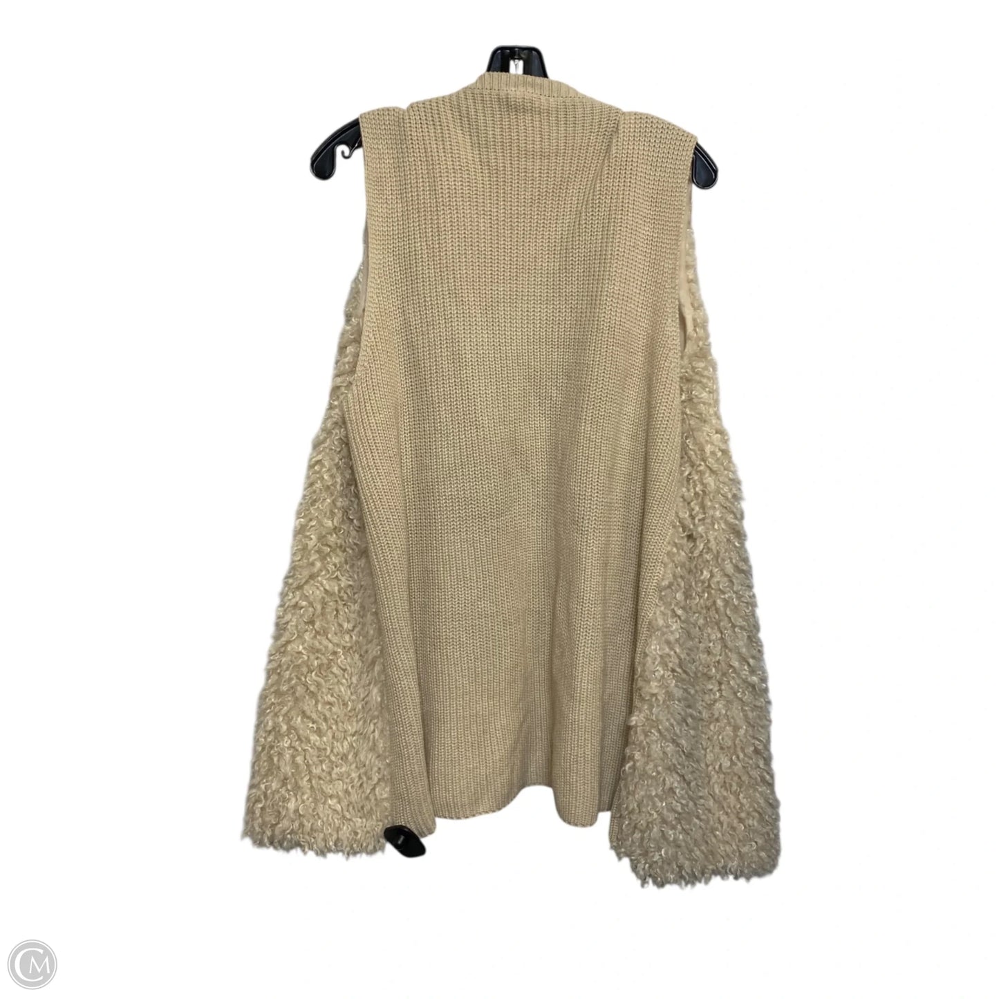 Vest Faux Fur & Sherpa By Terra & Sky In Tan, Size: 1x