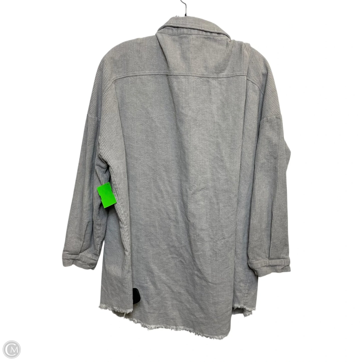Jacket Shirt By Boohoo Boutique In Grey, Size: L
