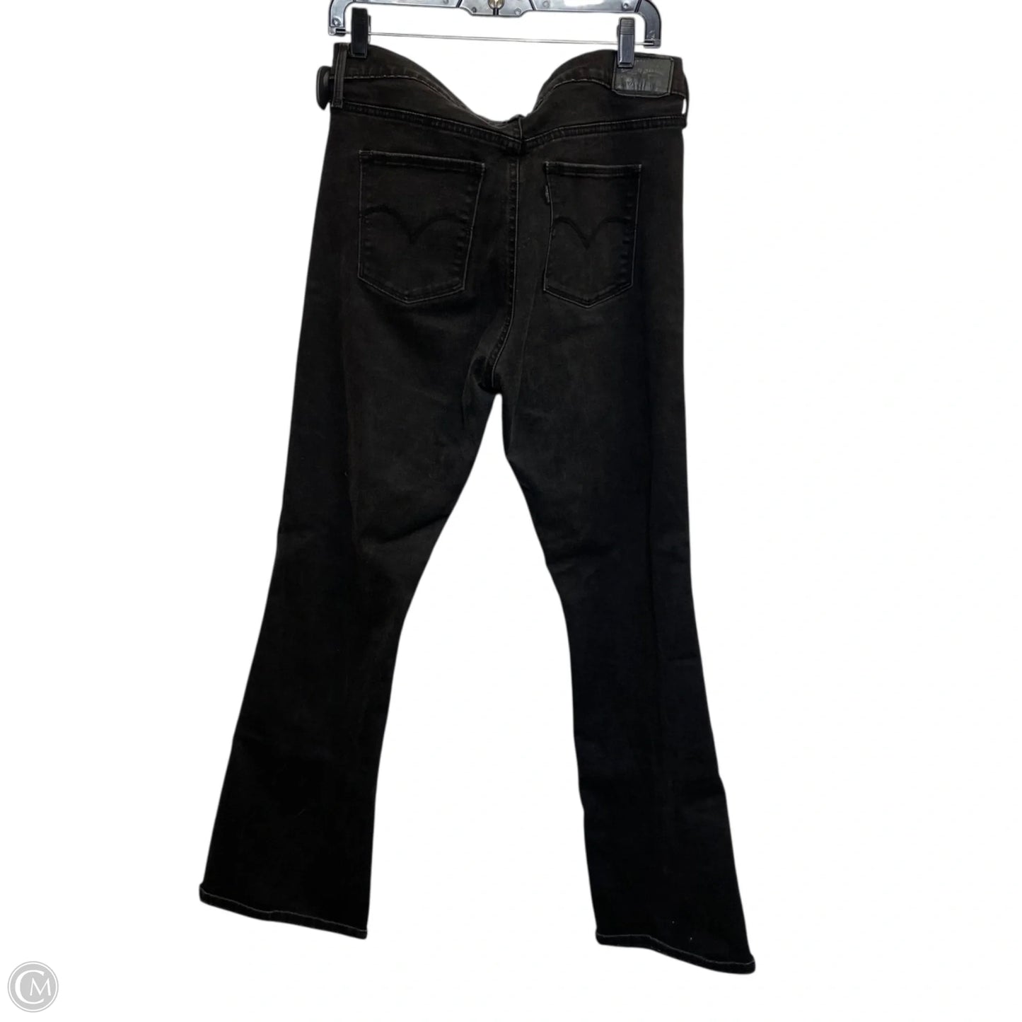 Jeans Boot Cut By Levis In Black Denim, Size: 16