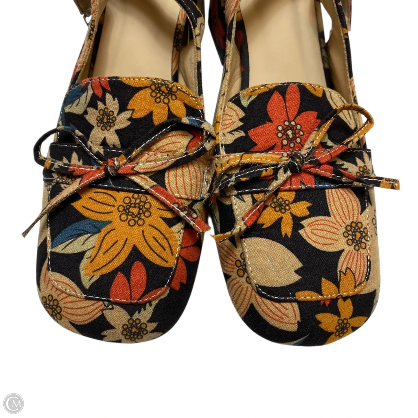Shoes Heels Block By Cmf In Floral Print, Size: 7.5