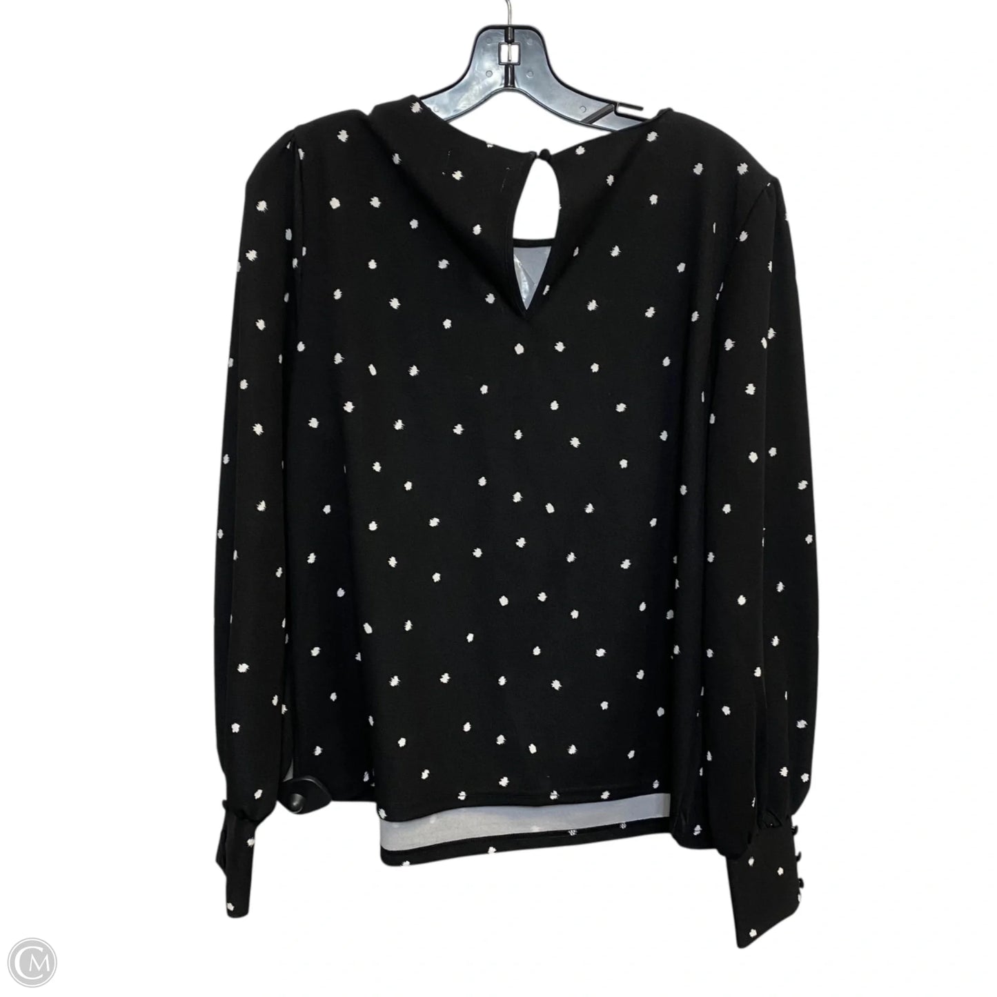 Top Long Sleeve By Melloday In Black, Size: L