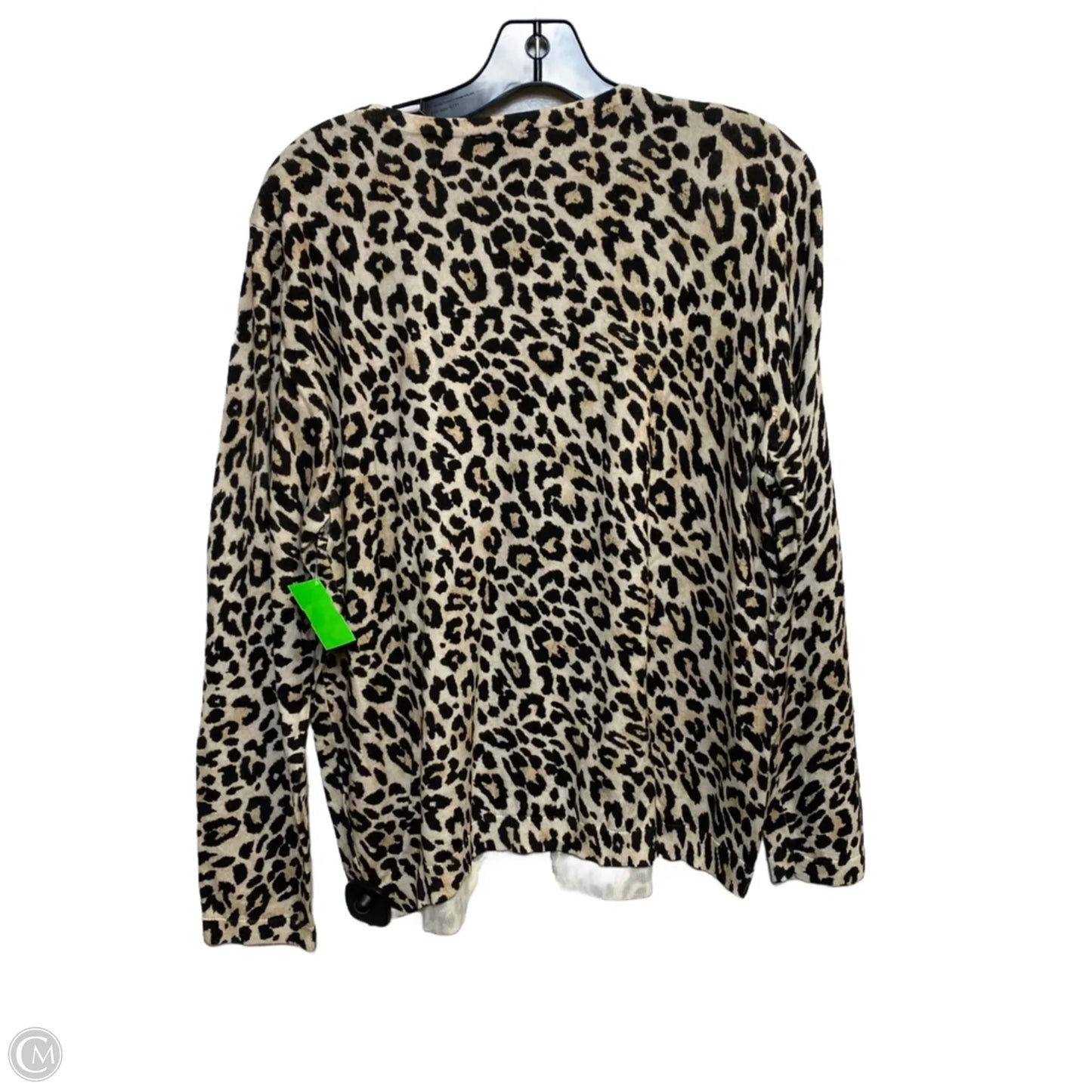 Cardigan By Talbots In Animal Print, Size: Xl