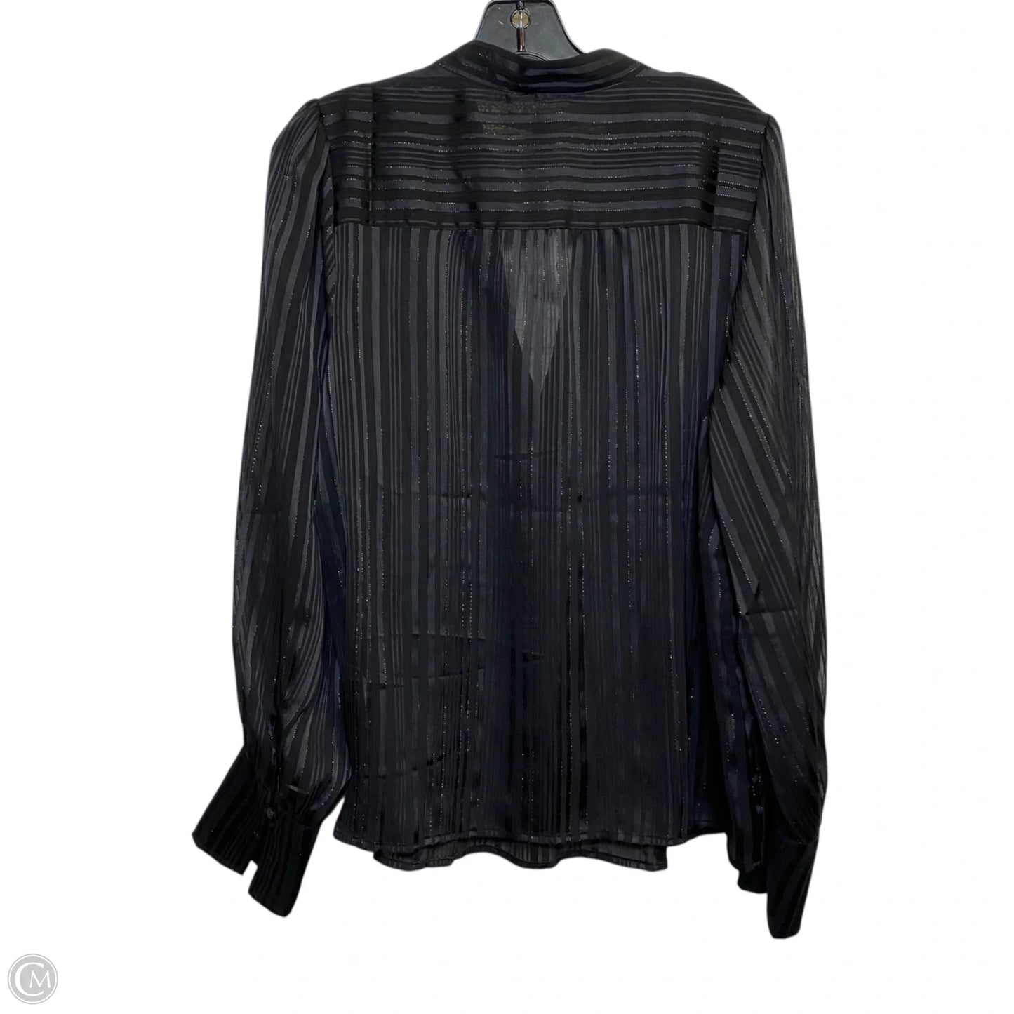 Blouse Long Sleeve By Banana Republic In Black, Size: L