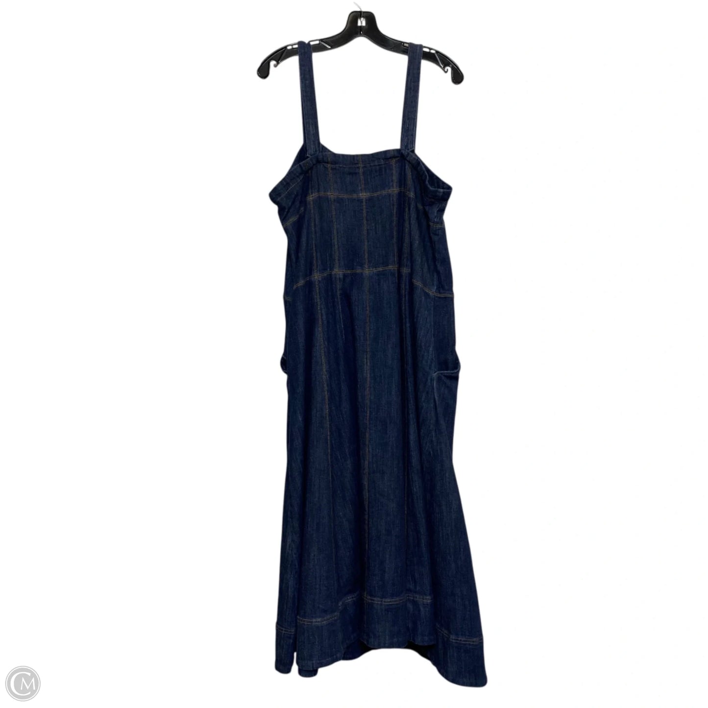 Dress Casual Maxi By Anthropologie In Blue Denim, Size: 1x