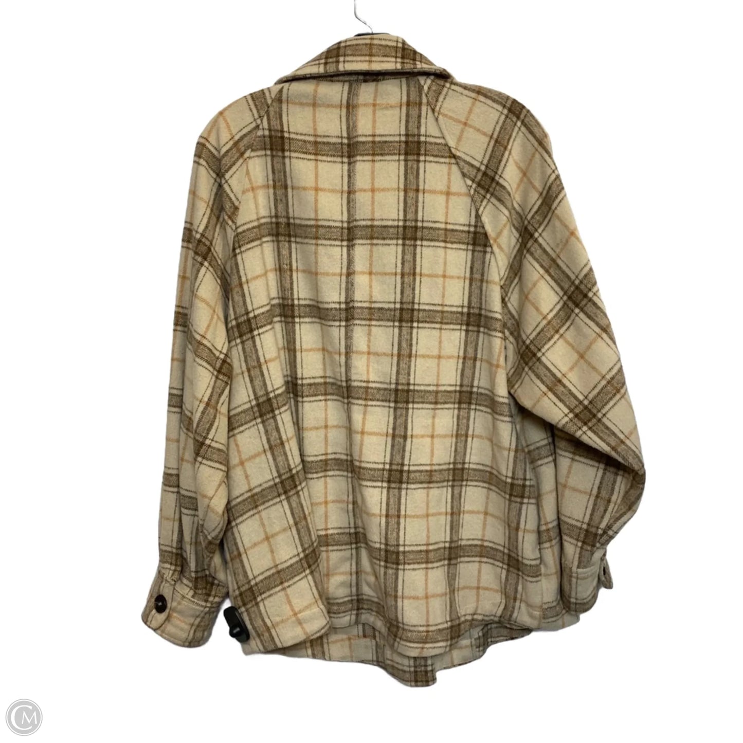 Jacket Shirt By Very J In Tan, Size: L