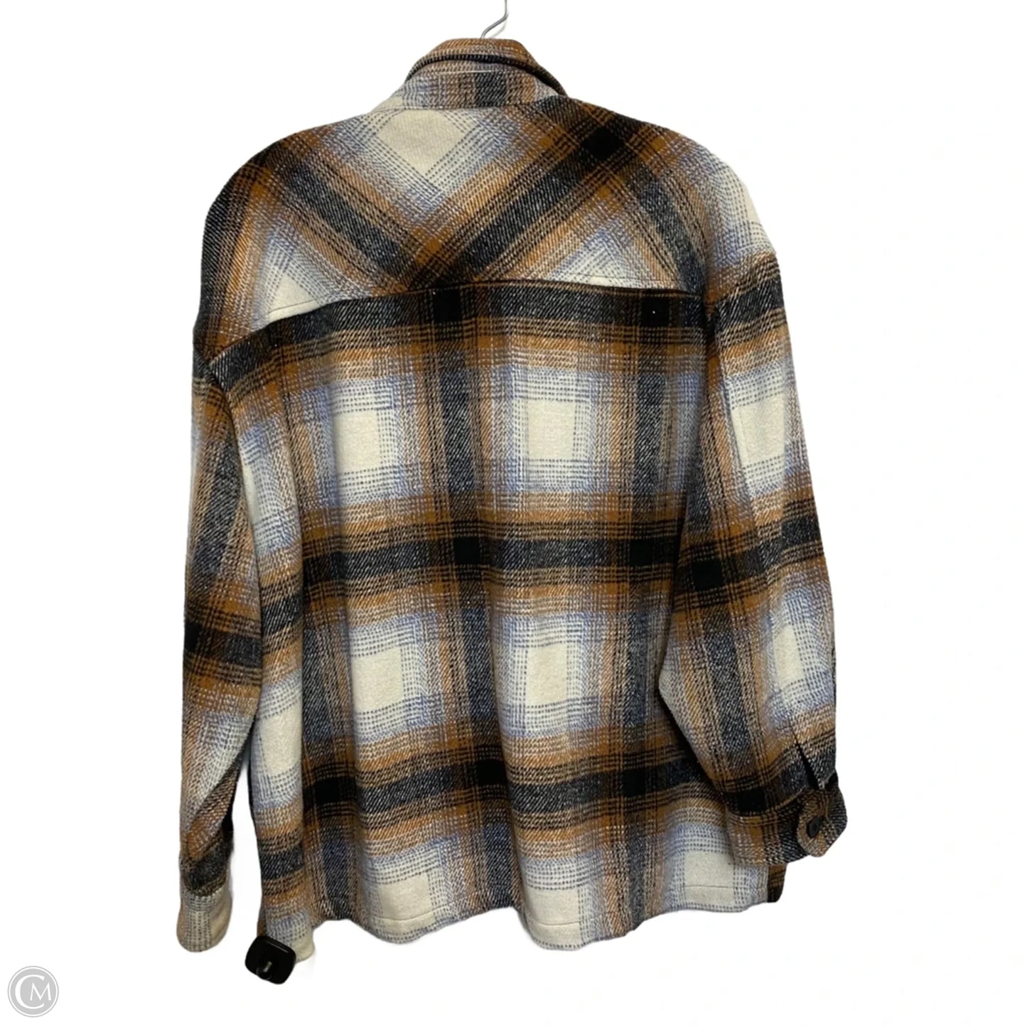 Jacket Shirt By Before You In Plaid Pattern, Size: S