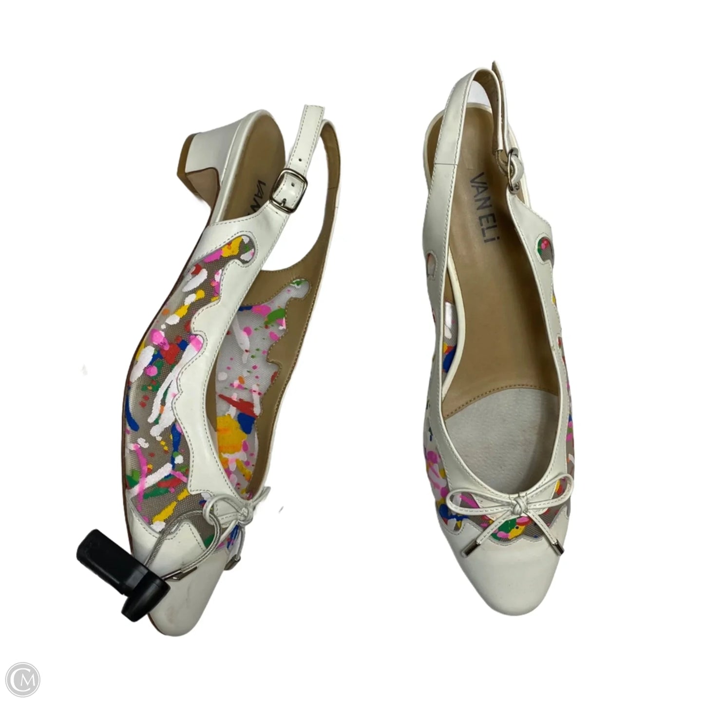 Shoes Heels Kitten By Vaneli In White, Size: 10