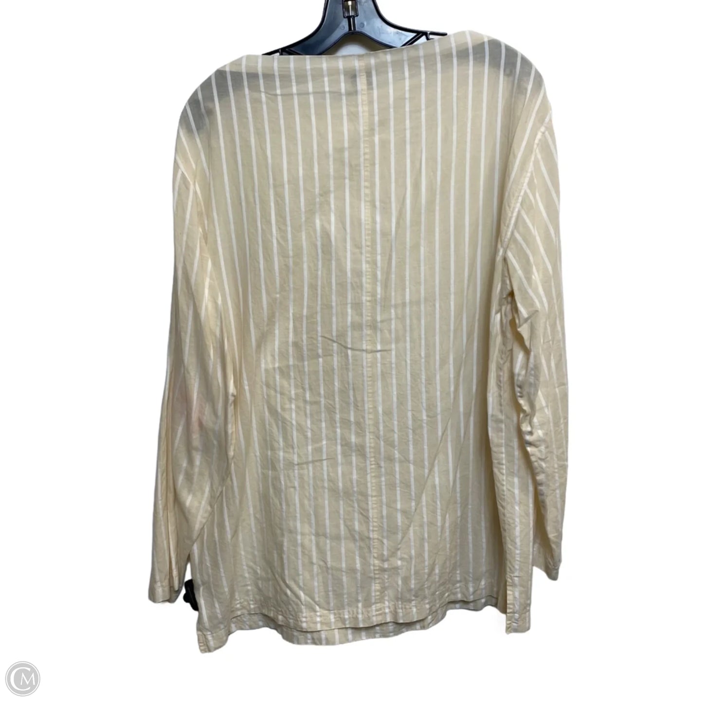 Top Long Sleeve By Theory In Cream, Size: L
