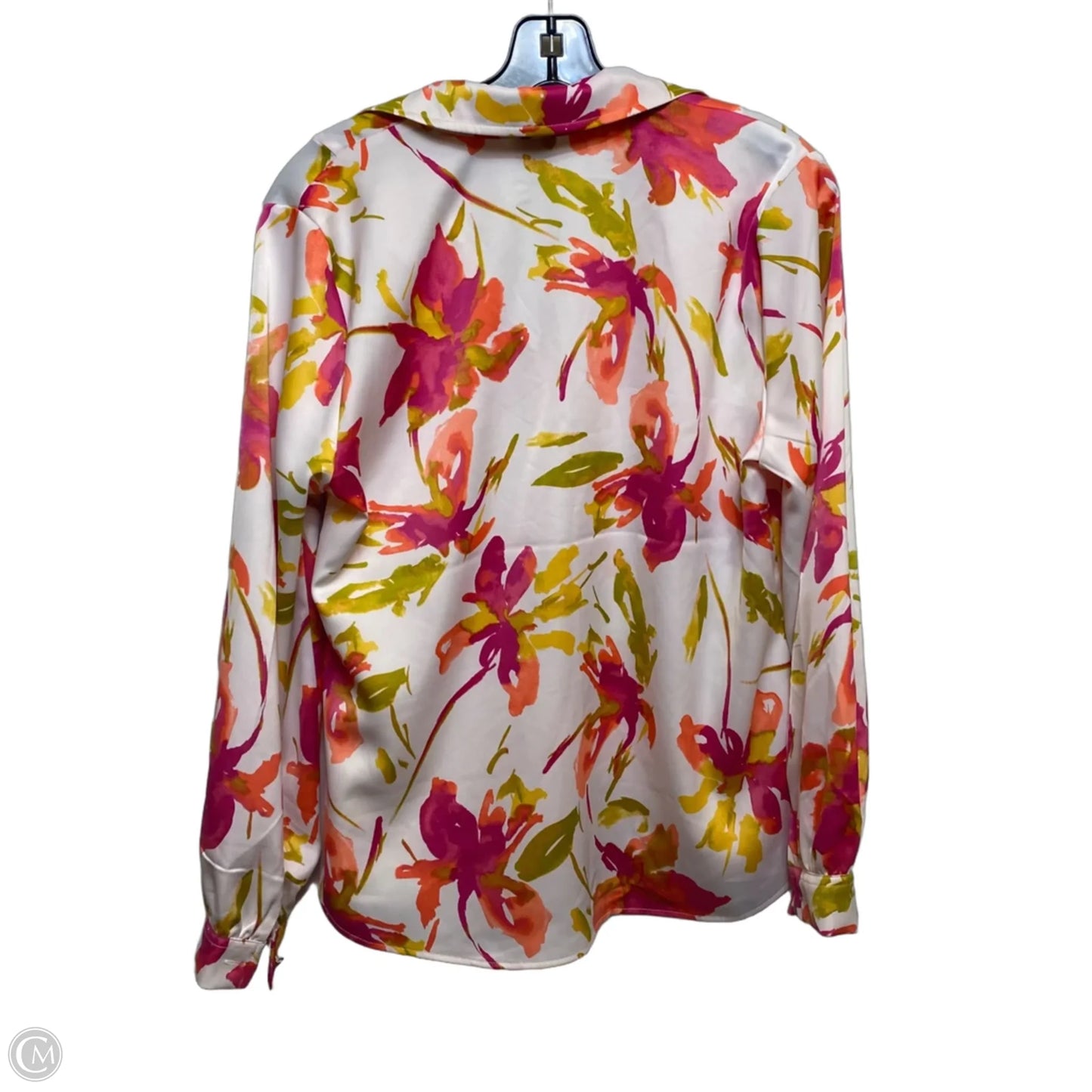 Top Long Sleeve By Anne Klein In Floral Print, Size: M