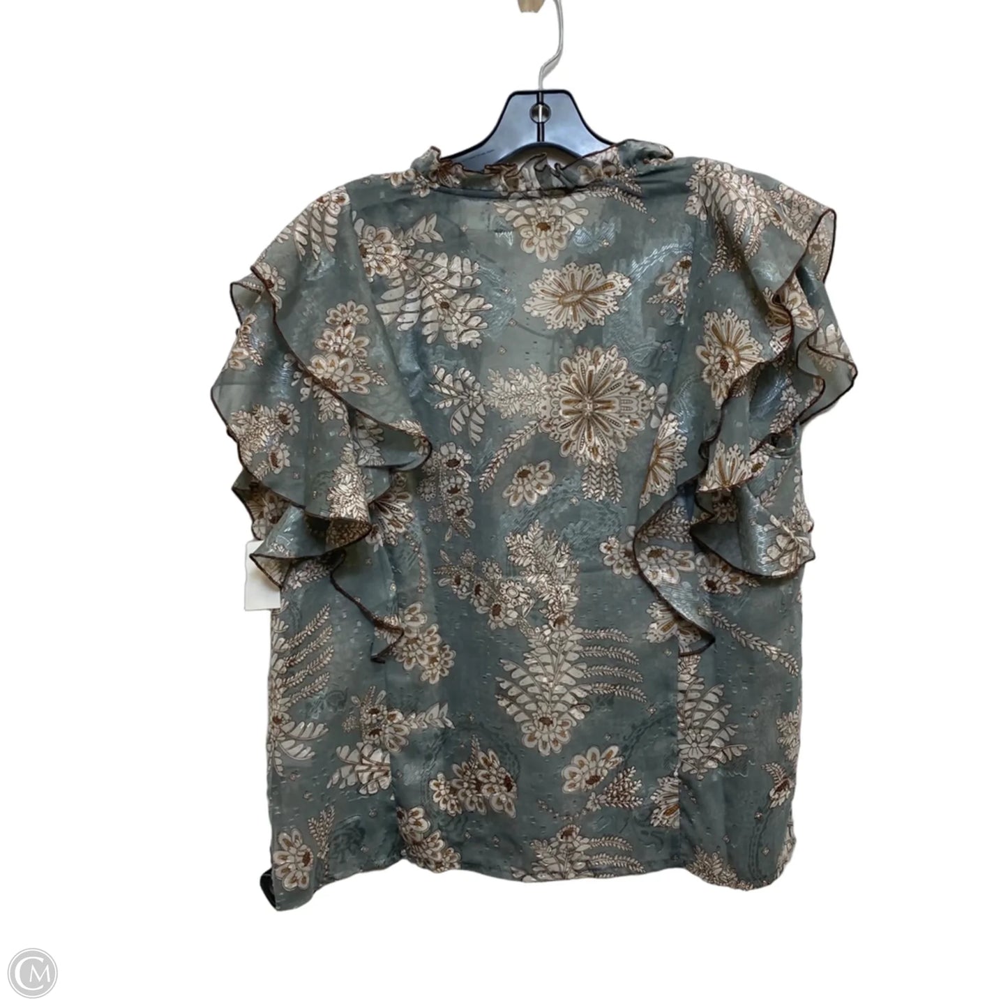Top Sleeveless By Bishop + Young In Blue & Brown, Size: M