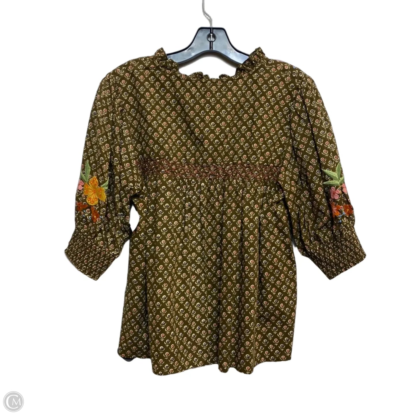 Top Short Sleeve By Thml In Green, Size: L