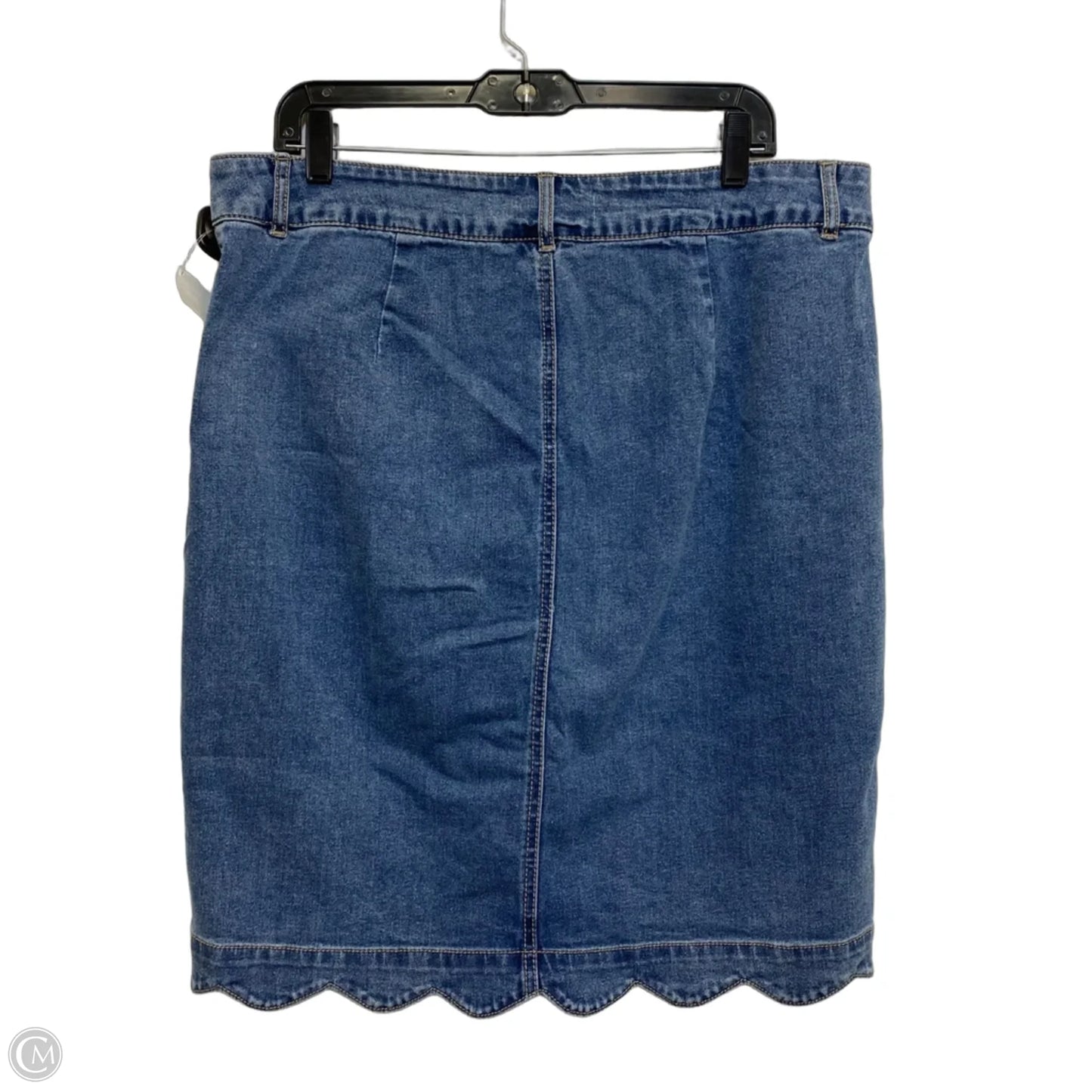 Skirt Mini & Short By Cato In Blue Denim, Size: L
