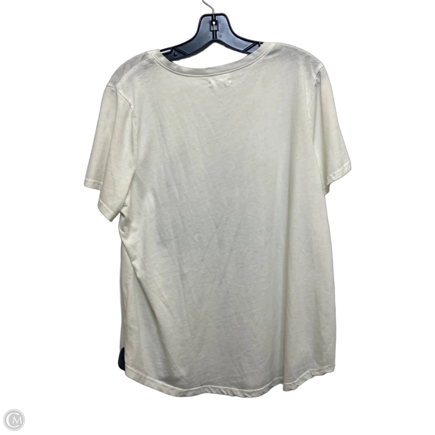 Top Short Sleeve Basic By Maurices In Cream, Size: Xl