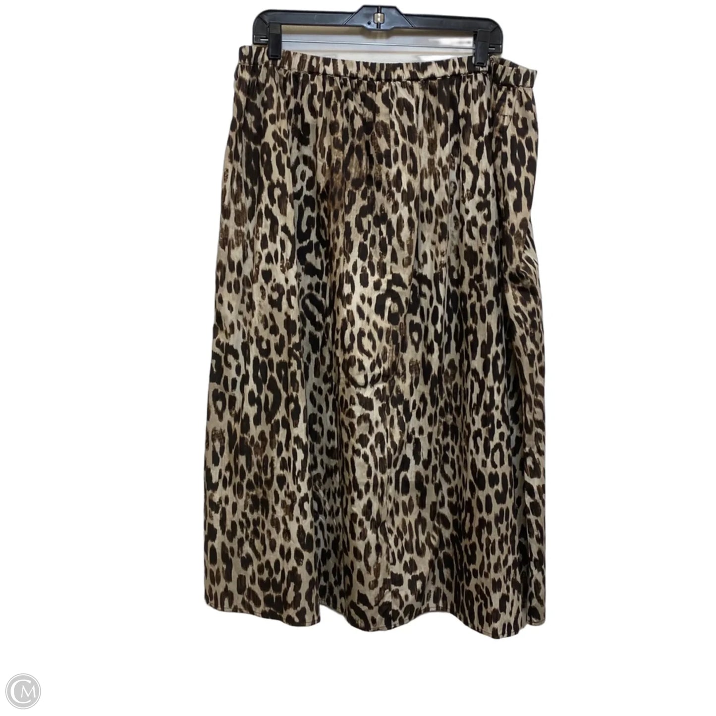 Skirt Midi By Simply Vera In Animal Print, Size: Xl
