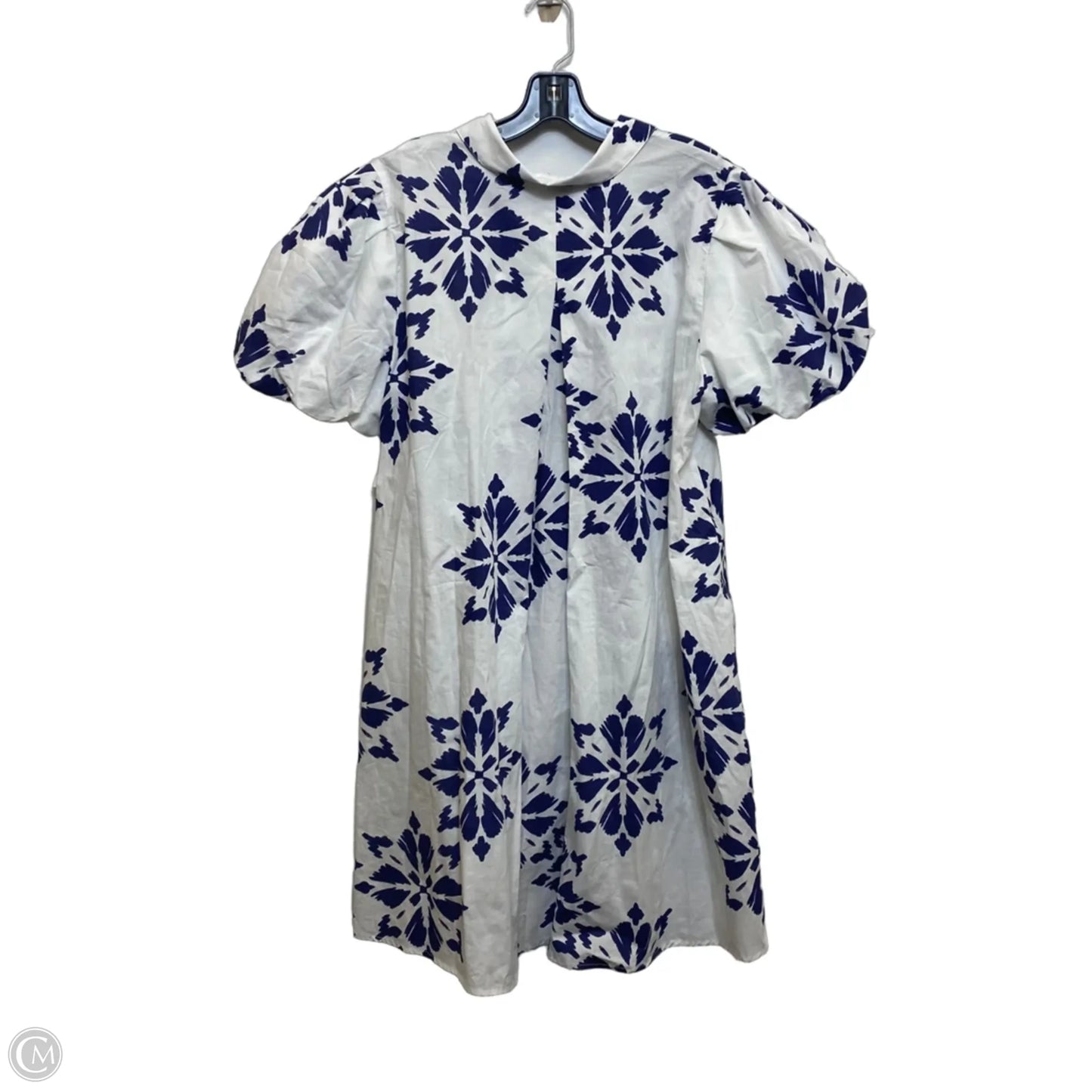 Dress Casual Short By Msk In Blue & White, Size: Xl