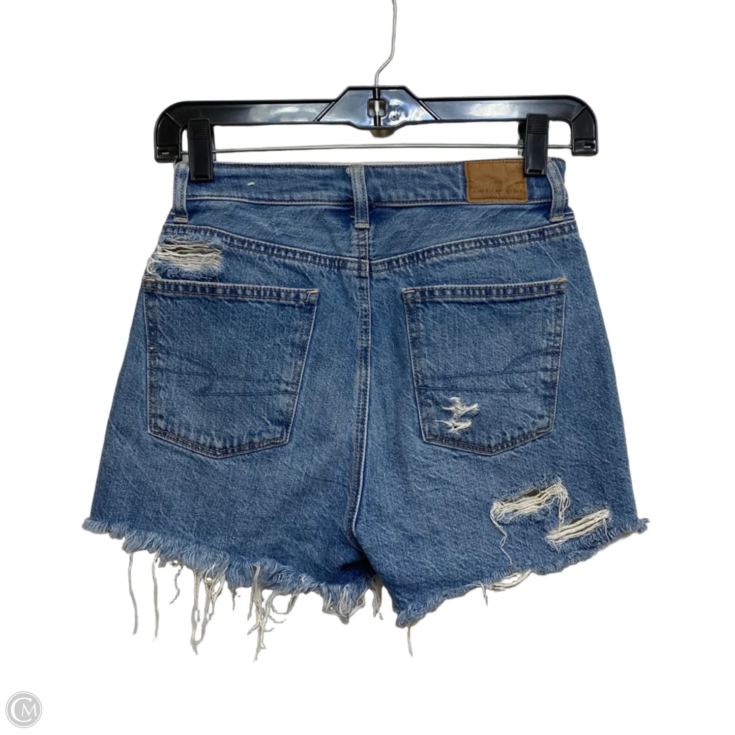 Shorts By American Eagle In Blue Denim, Size: Xxs