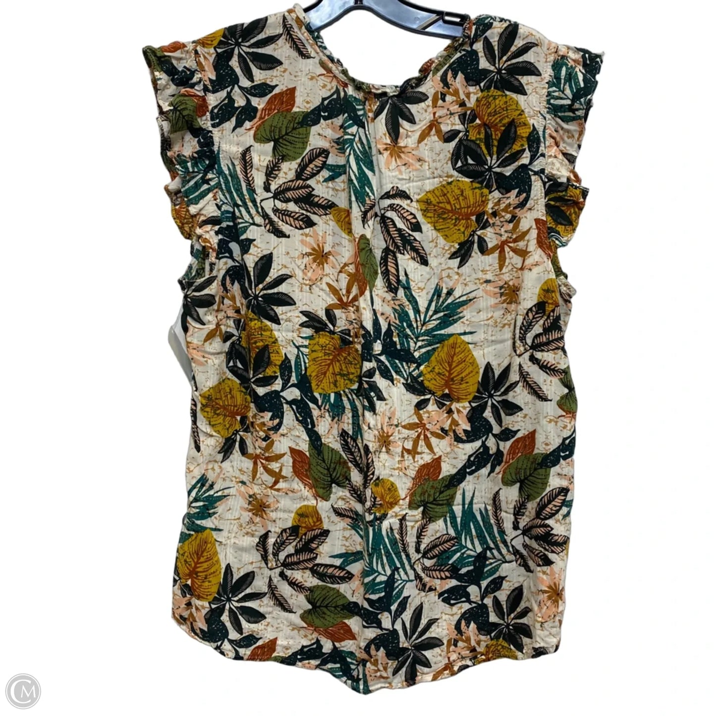 Top Sleeveless By Daniel Rainn In Grey & Tan, Size: Xxl