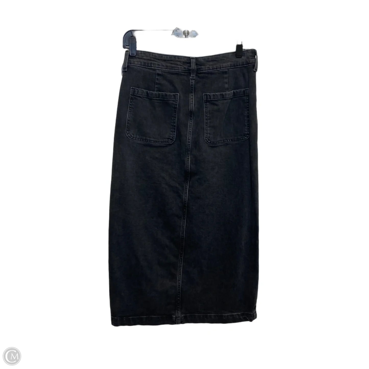 Skirt Midi By Gap In Grey Denim, Size: Xs