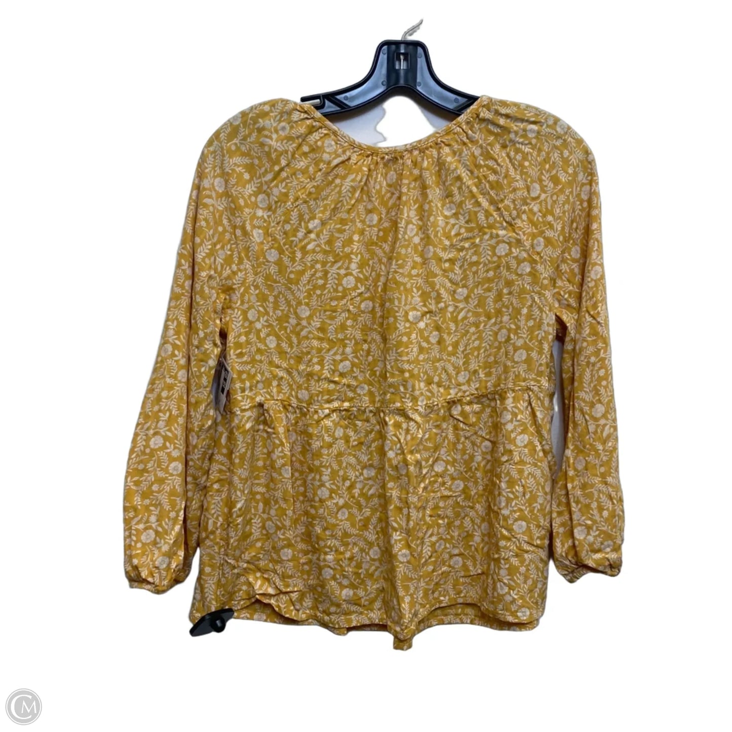 Top 3/4 Sleeve By Old Navy In Yellow, Size: M