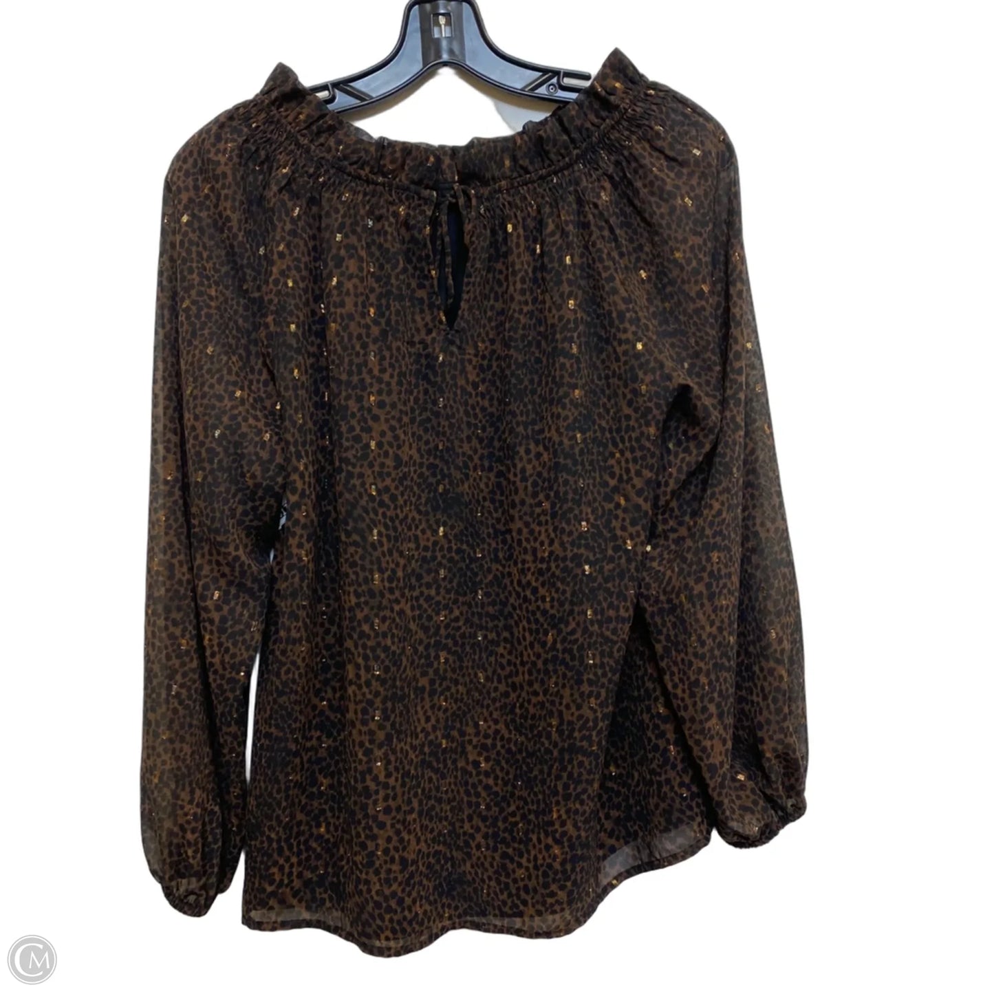 Blouse 3/4 Sleeve By Talbots In Brown, Size: S