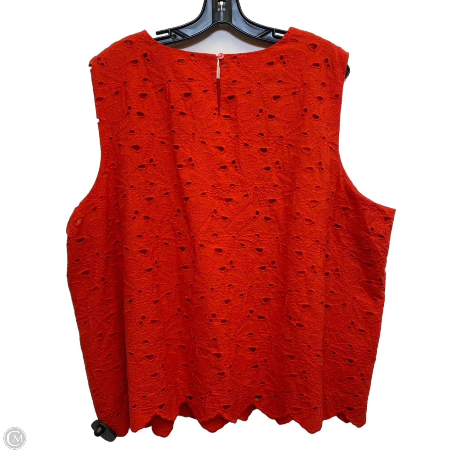 Top Sleeveless By Time And Tru In Red, Size: 2x