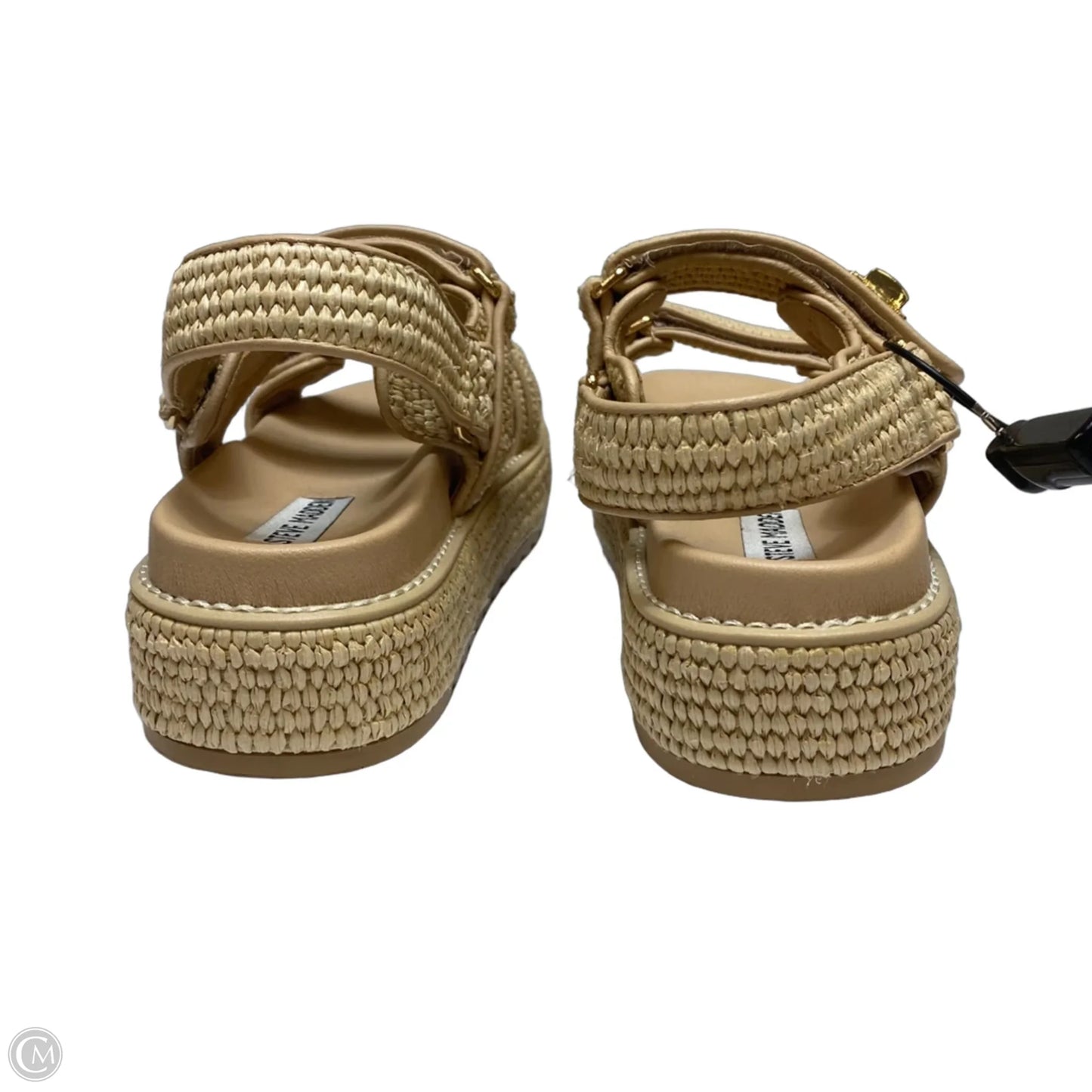 Sandals Heels Platform By Steve Madden In Tan, Size: 7.5