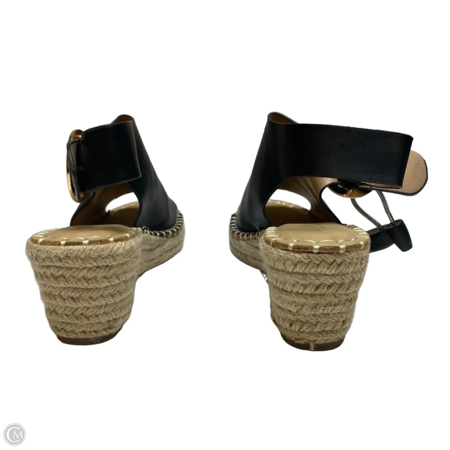 Sandals Heels Wedge By Catherine Malandrino In Black, Size: 6.5